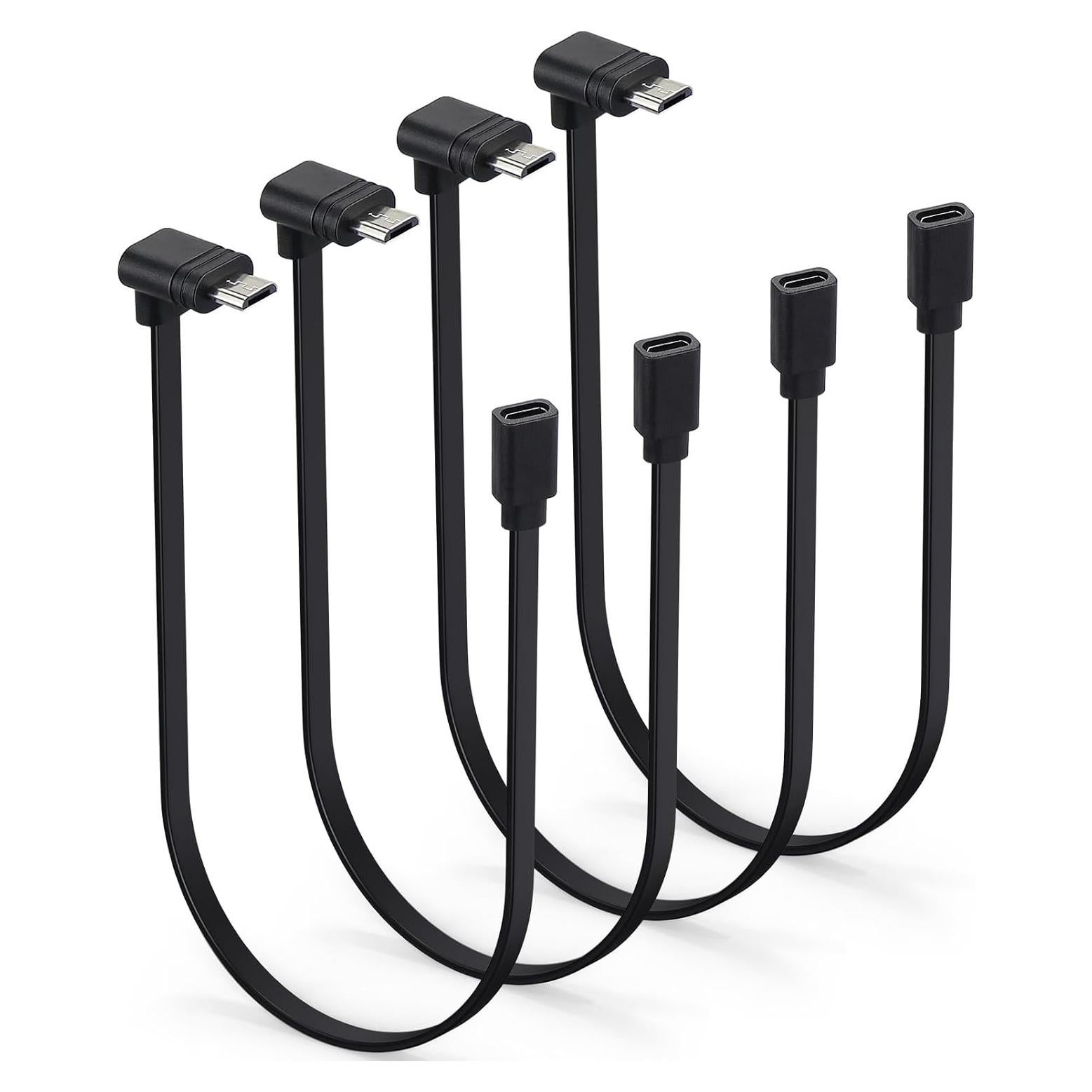 Paquete de 4 cables de extensión micro USB para WYZE Cam Pan v3