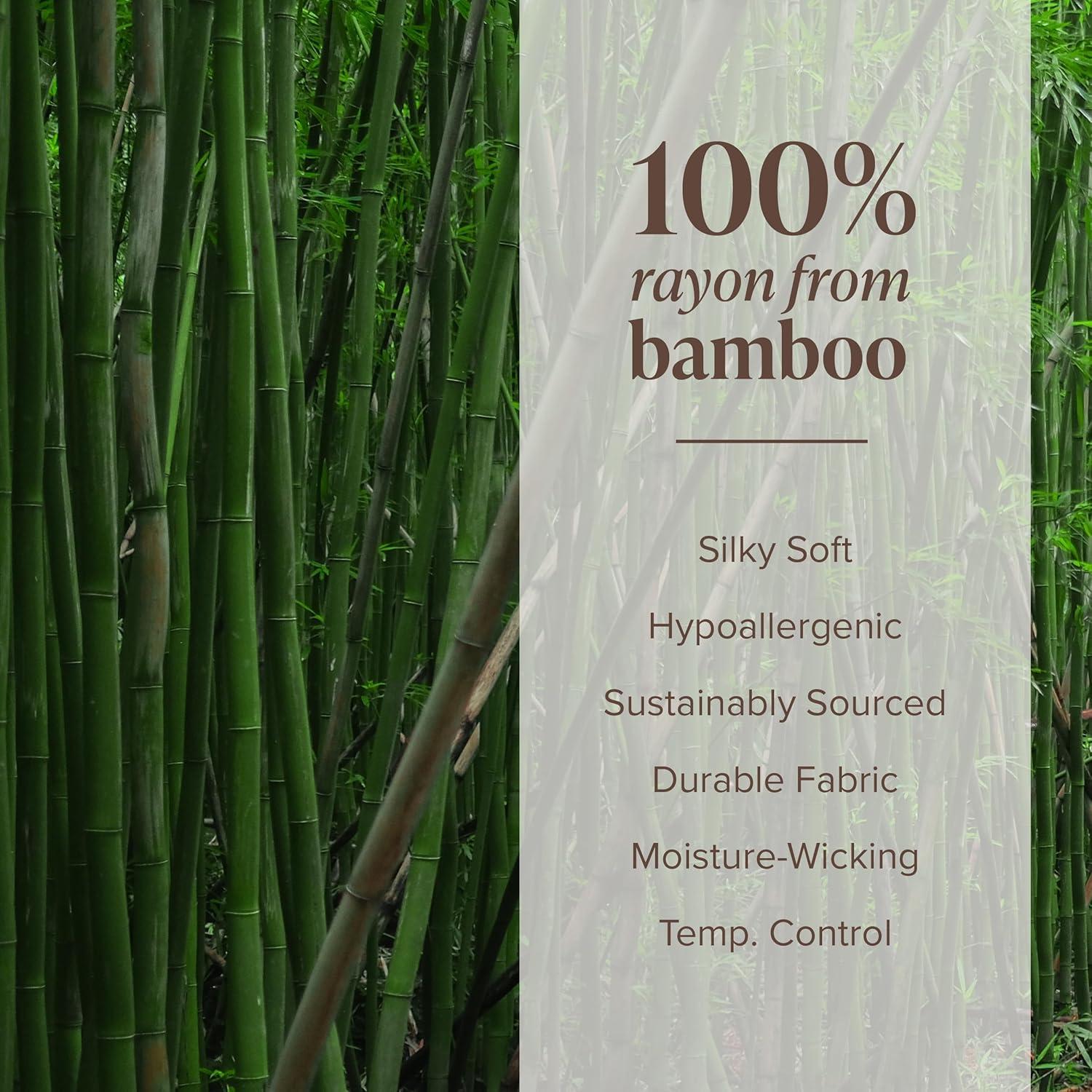 Bare Home 100% Rayon Made from Bamboo Luxury Twin Sheet Set - 3 Piece Bedding Set - Deep Pockets - Cooling Sheets - Breathable - Easy Fit - Soft Bedding Sheets & Pillowcases (Twin, White)