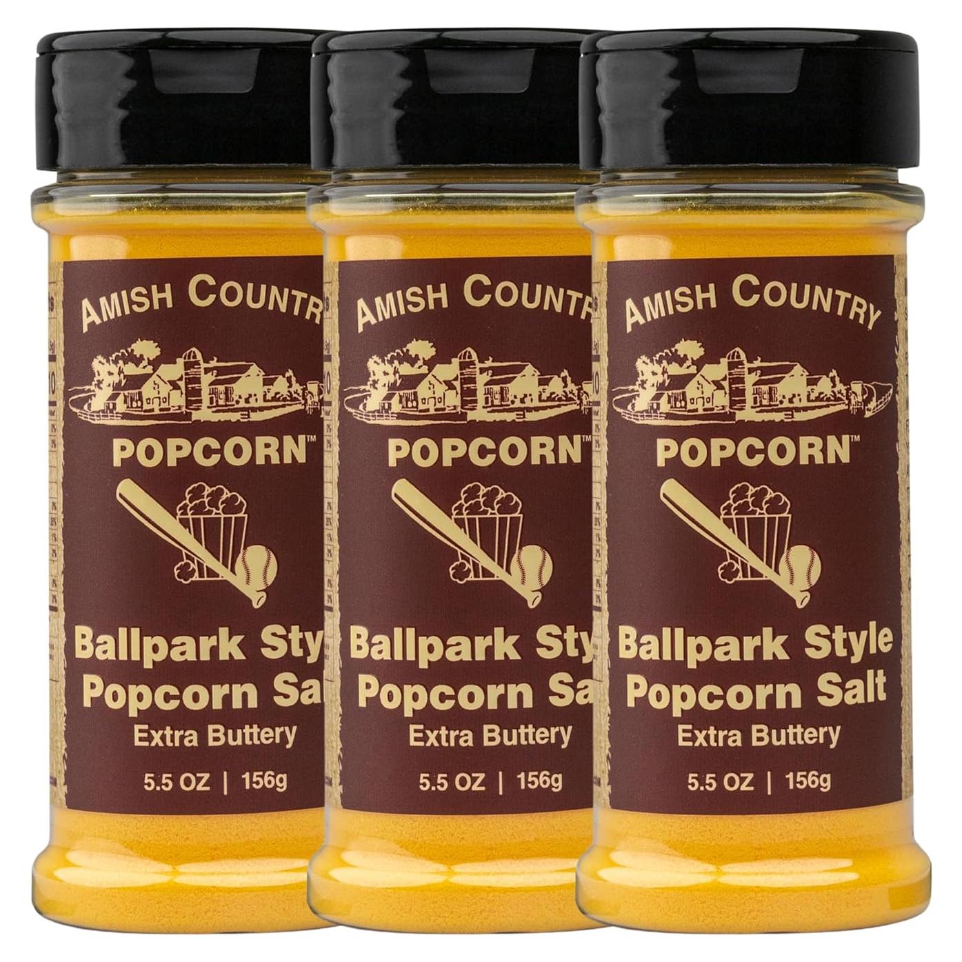 Sal de Mantequilla Ballpark - 3 Botellas de 155g - Sin Gluten