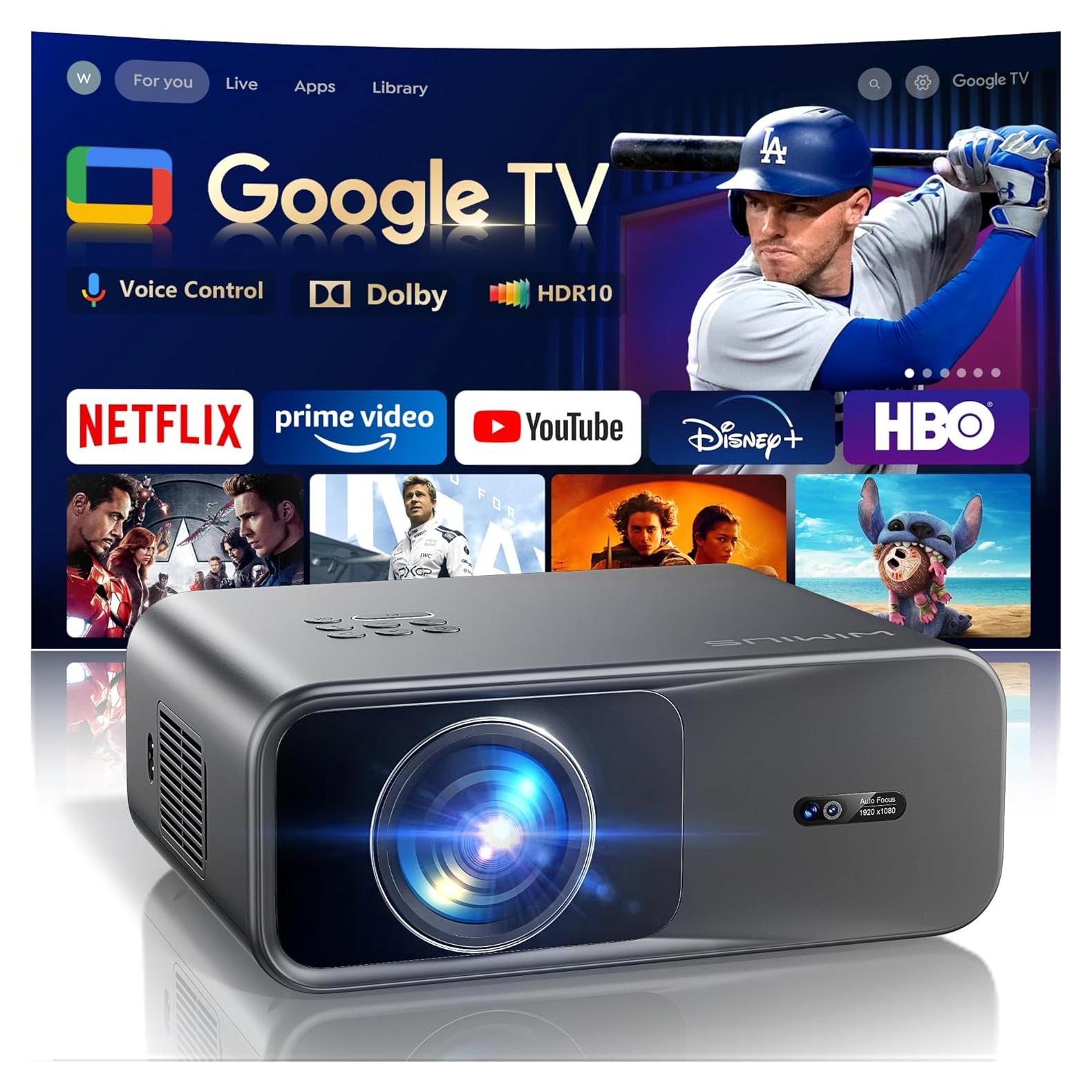 Proyector Inteligente WiMiUS G1 4K con Google TV y Dolby - Gris