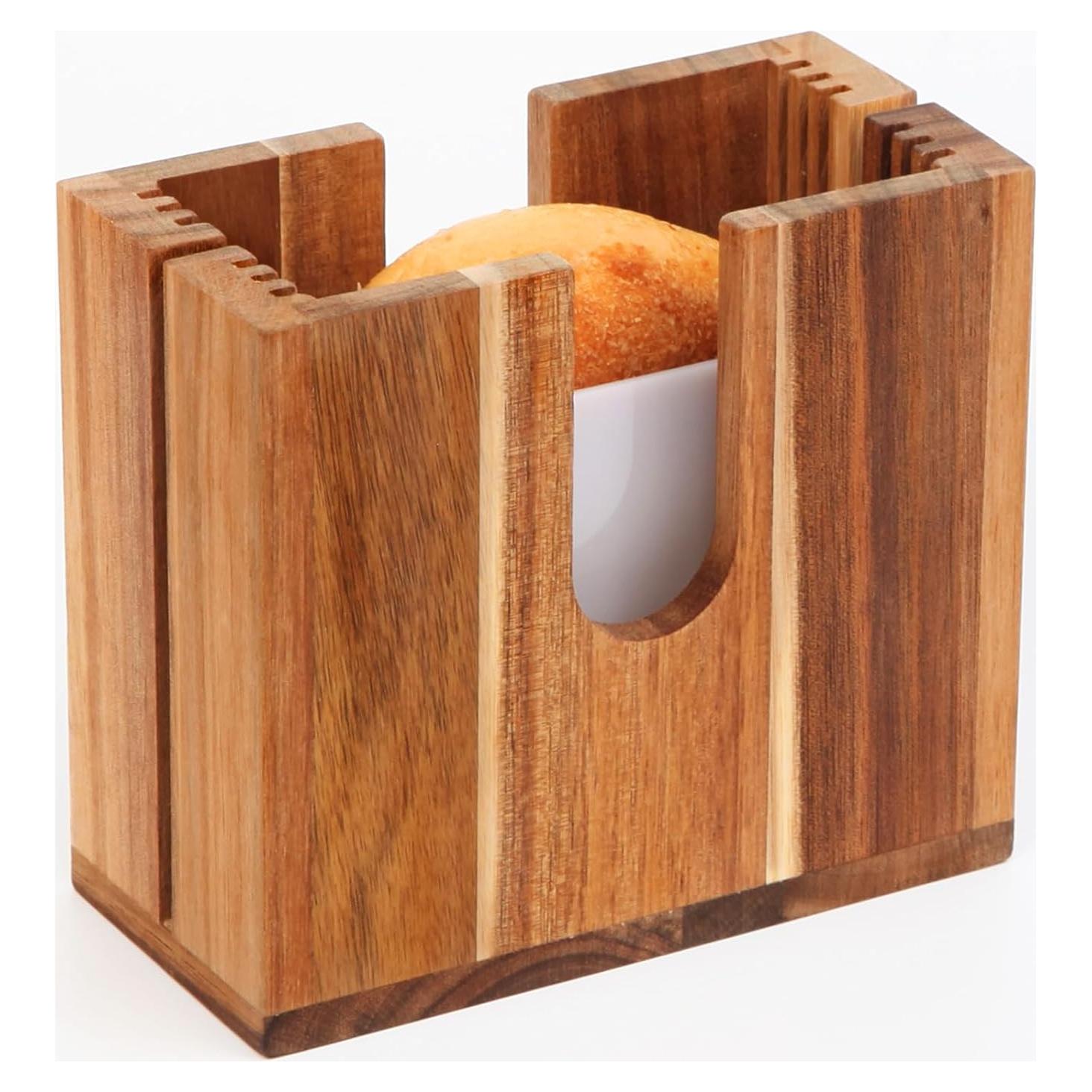 Cortador de Bagels Ajustable HeywoodCabin de Madera Acacia