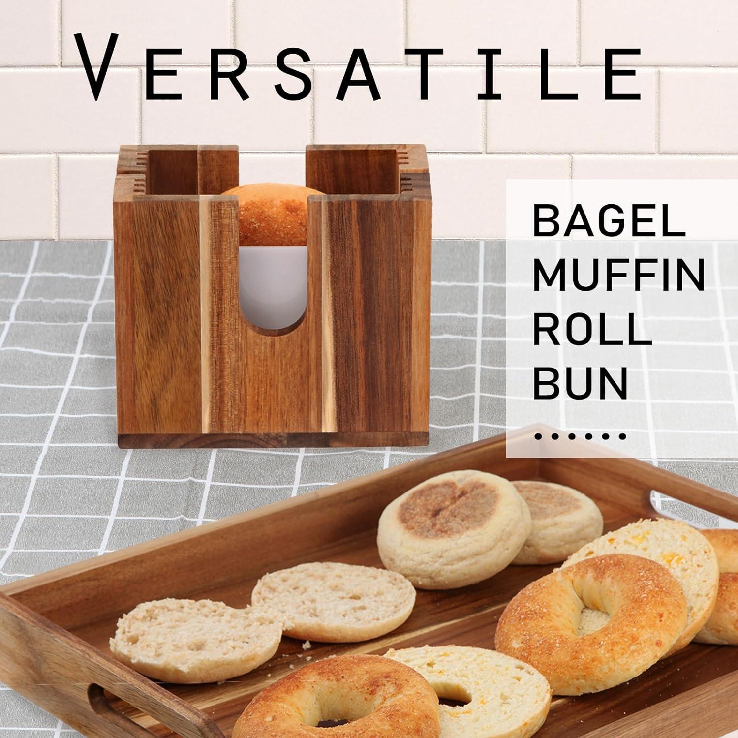 Cortador de Bagels Ajustable HeywoodCabin de Madera Acacia