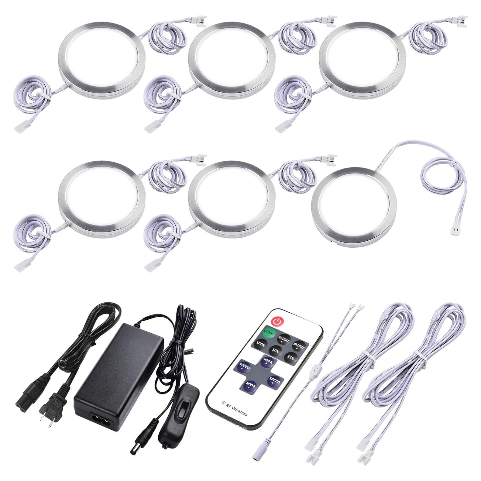 Kit de Iluminación LED Inalámbrico Lvyinyin 6 Luces Luz Diurna