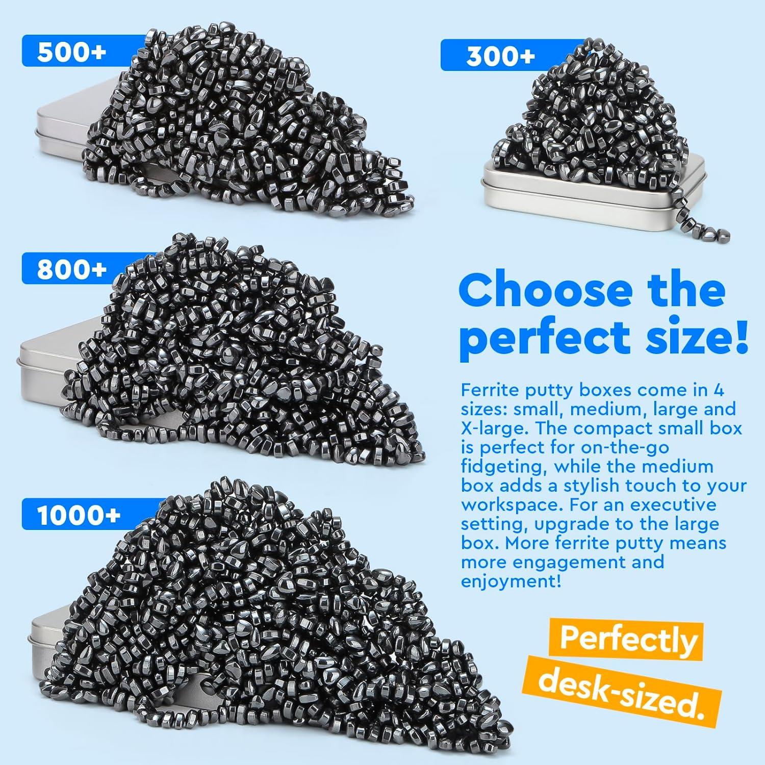 Masilla de Ferrita Negra GIMOBOTE 300 PCS Alivio Estrés 14+