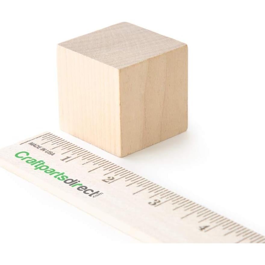 Cubos de Madera Natural Craftparts Direct 3.81 cm - Paquete de 10