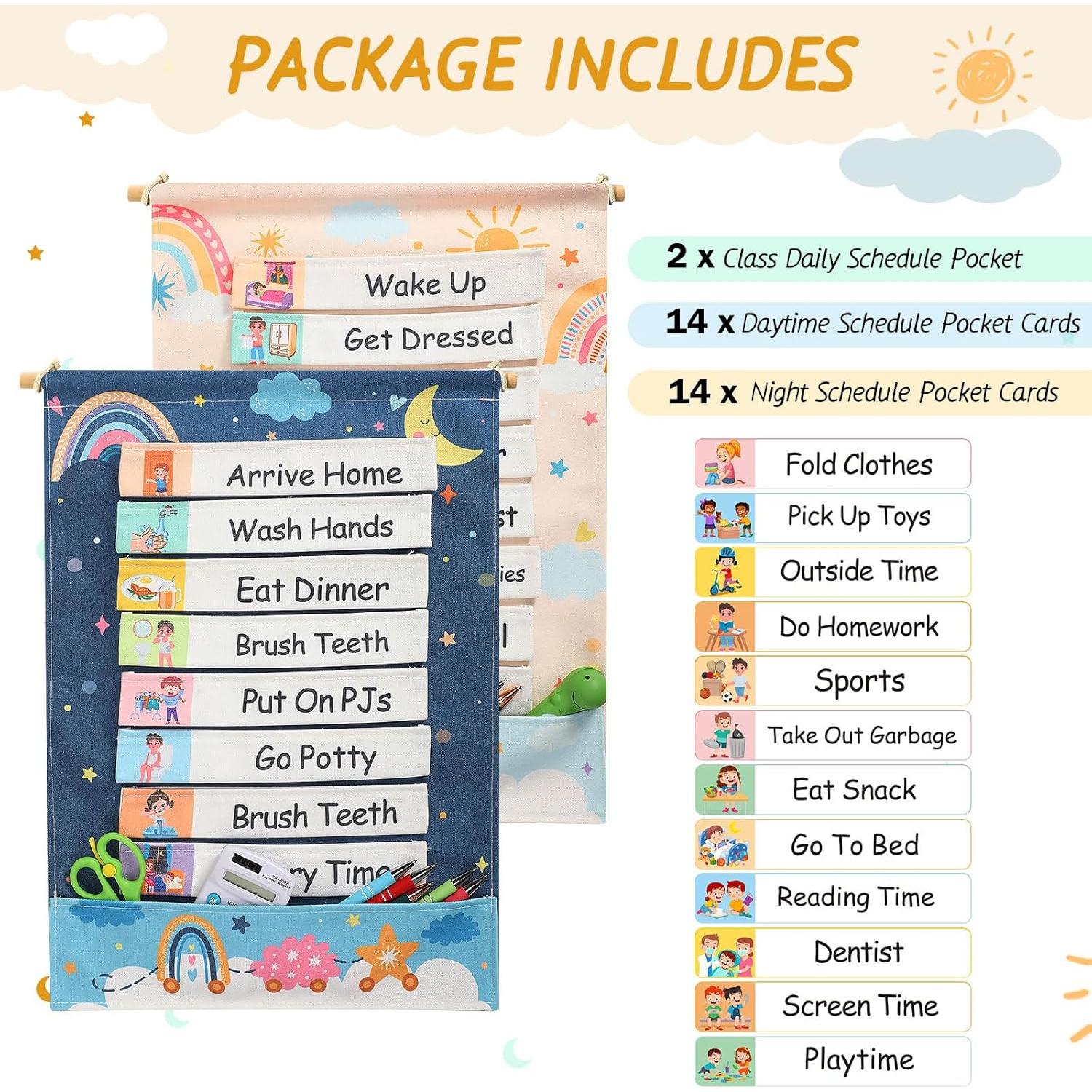 Tablero de Horario Visual Blosssound para Niños 51x36 cm