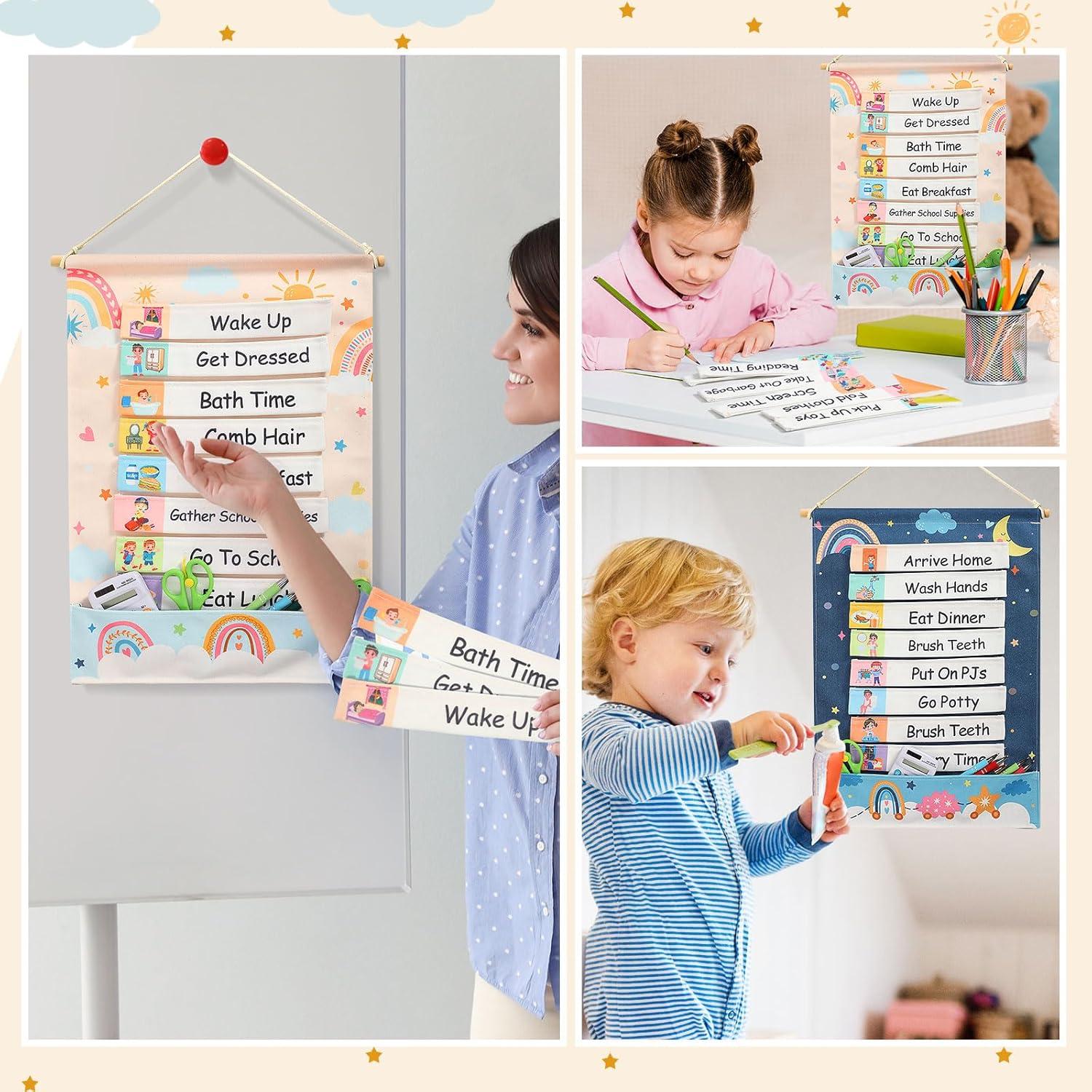 Tablero de Horario Visual Blosssound para Niños 51x36 cm