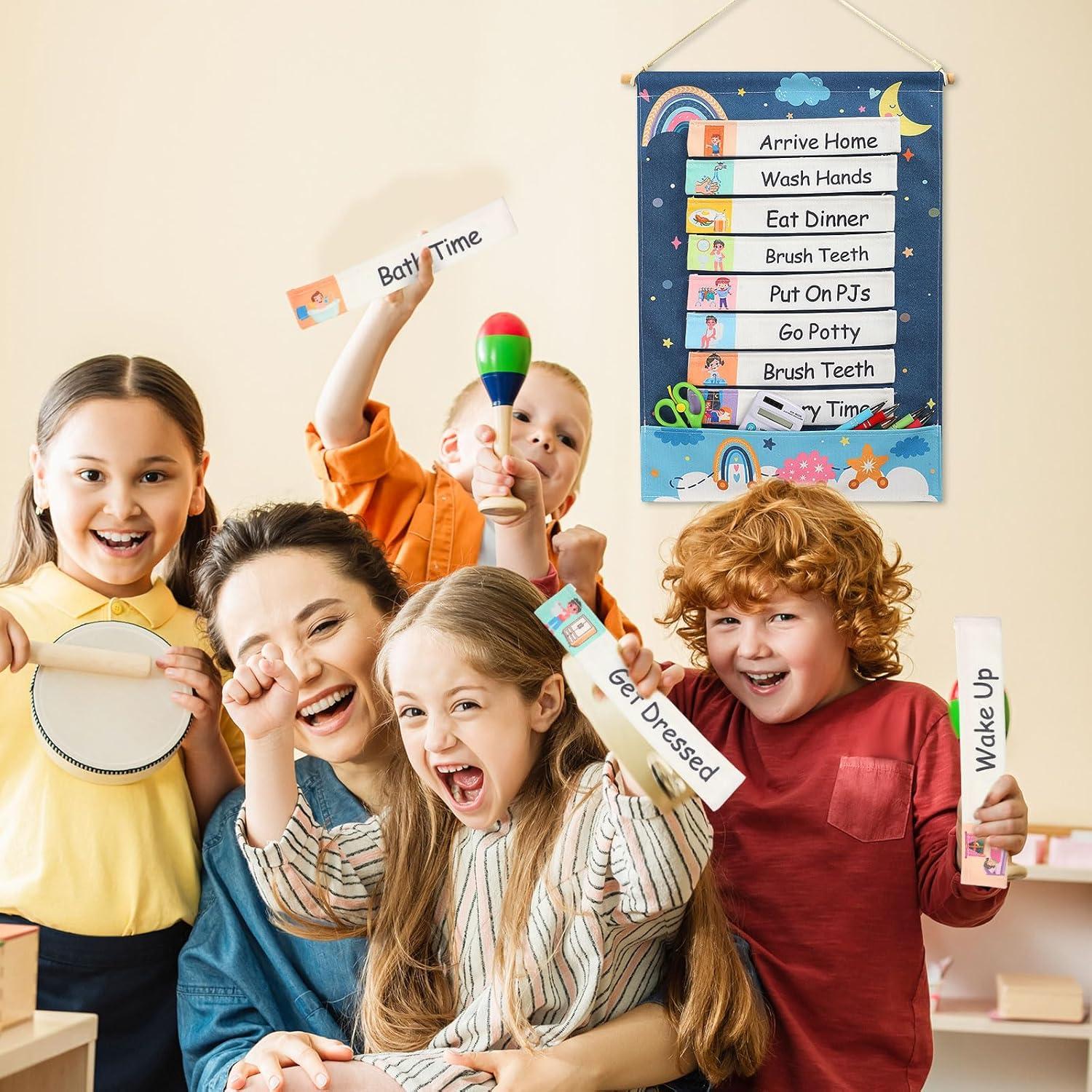 Tablero de Horario Visual Blosssound para Niños 51x36 cm
