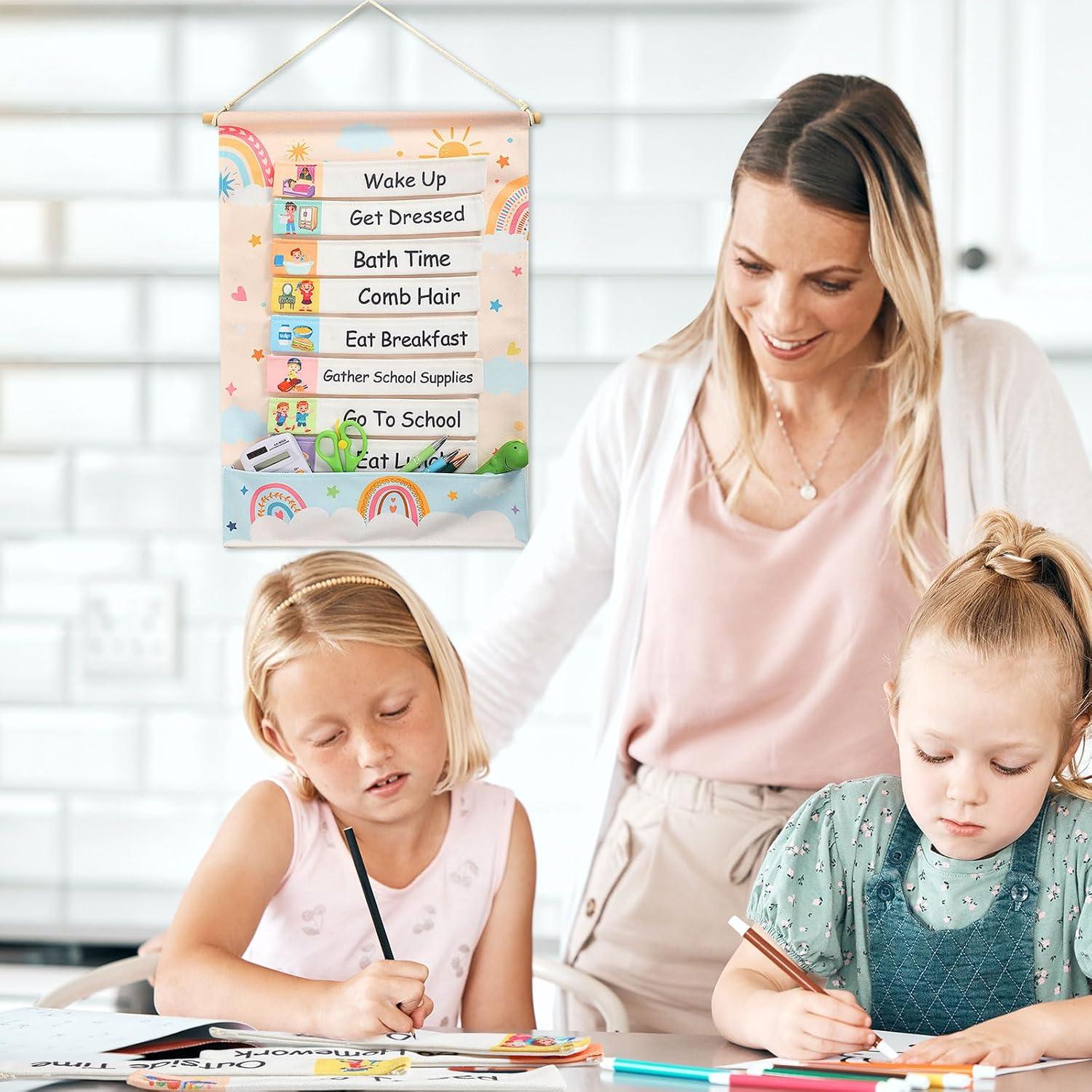 Tablero de Horario Visual Blosssound para Niños 51x36 cm