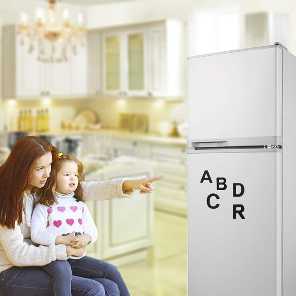 Juego de Letras Magnéticas Firlar 124 Piezas Alfabeto Negro