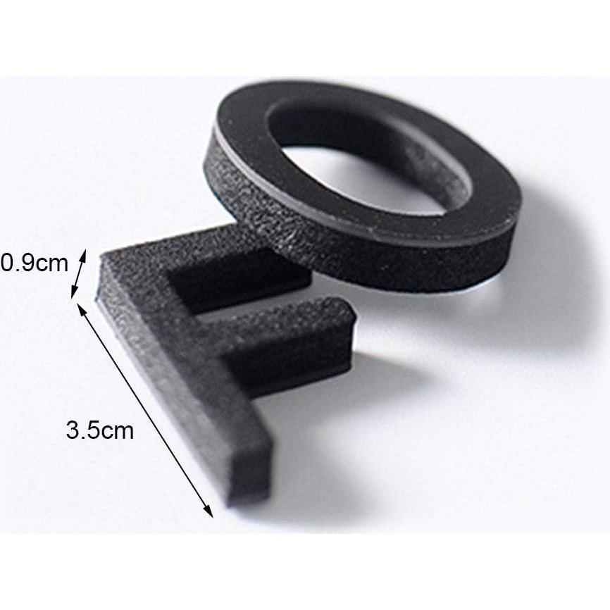 Juego de Letras Magnéticas Firlar 124 Piezas Alfabeto Negro