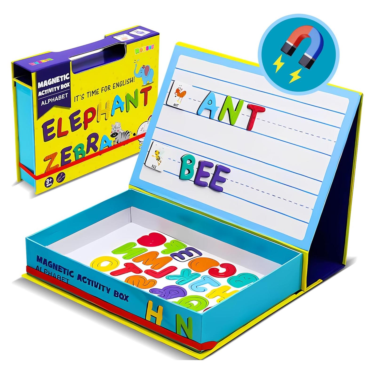 Rompecabezas Magnético Educativo ROHSCE Alfabeto y Animales 76 Piezas