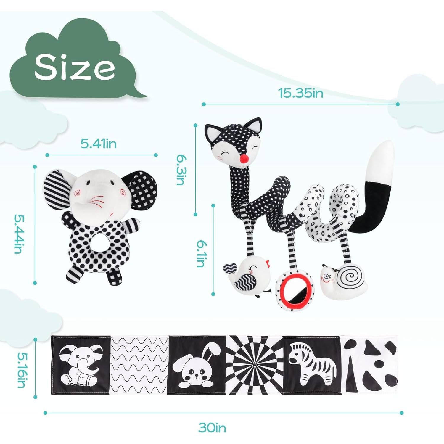 Juguetes para Asiento de Coche AJsupojouet Zorro 0-6 Meses