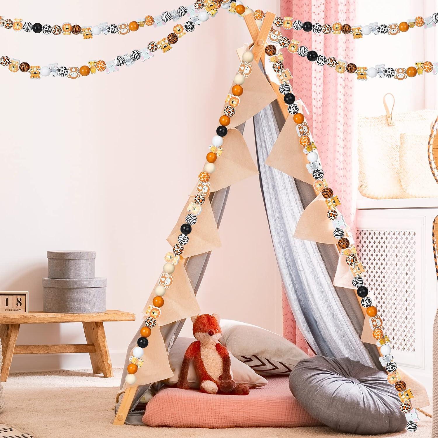 200 Perlas de Madera Animales Waydress para Manualidades