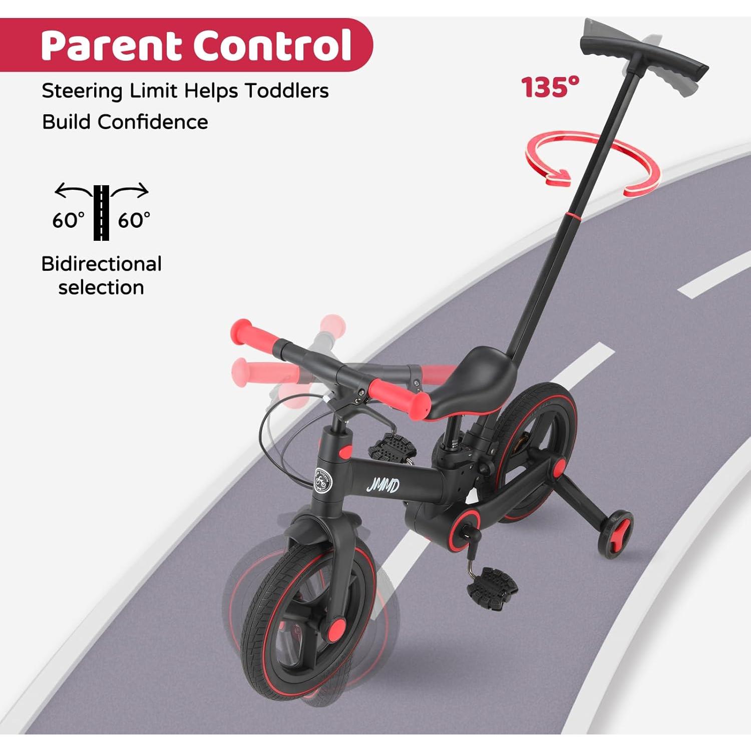 Bicicleta de Equilibrio JMMD 6 en 1 Plegable para Niños 18-60 Meses