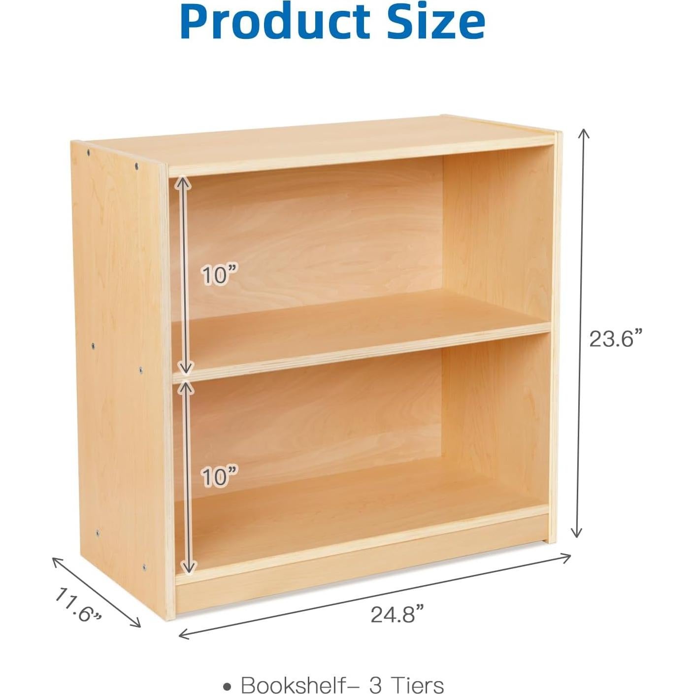Estante Montessori OOOK 3 Niveles Madera para Juguetes y Libros