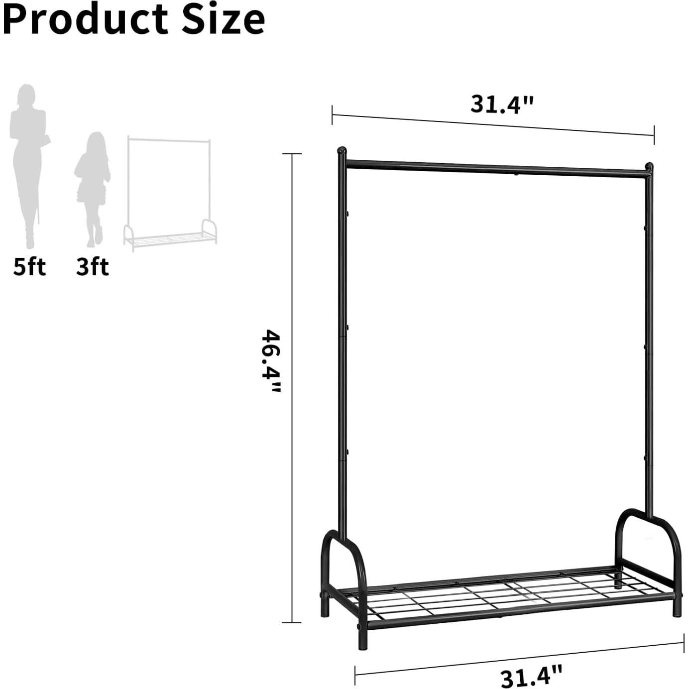 Perchero para Niños Becomrock con Estante de Almacenamiento Negro