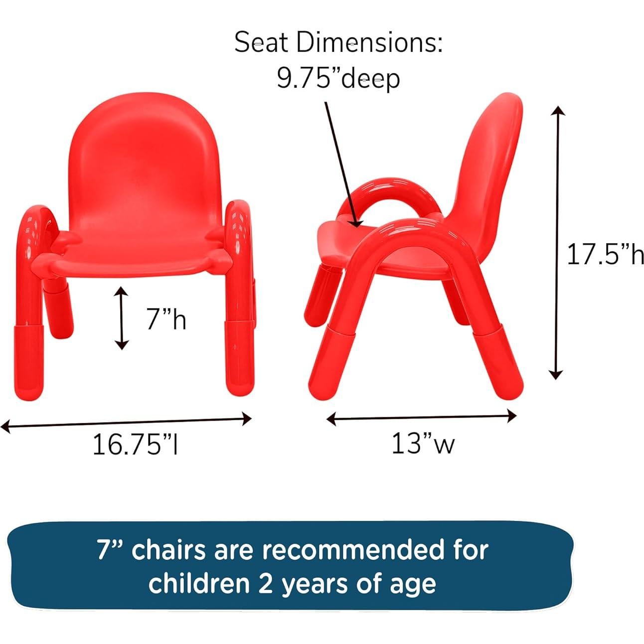 Silla Infantil Baseline Rojo Manzana 42.5x33cm Paquete de 2