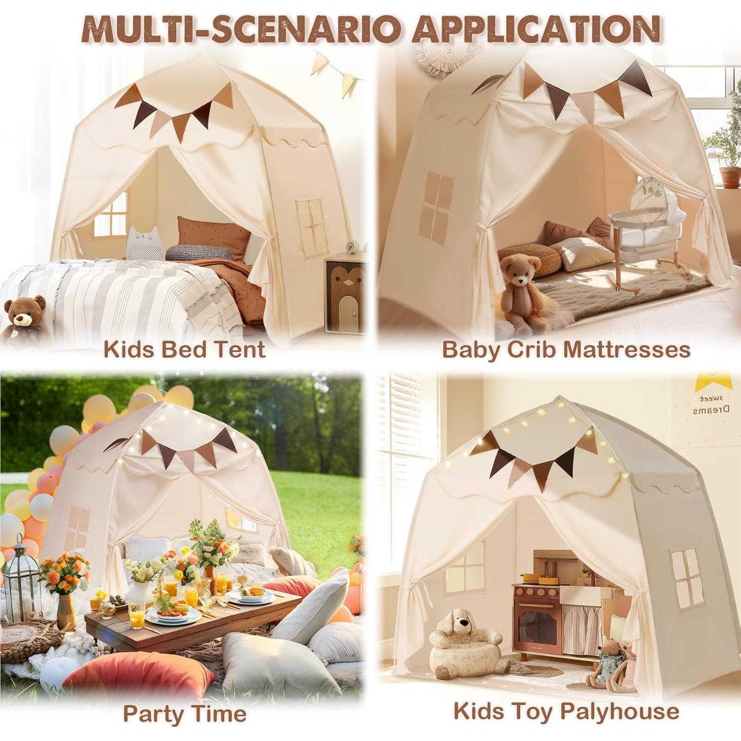 Tienda de Juego para Niños Little Dove 130x99x130 cm Crema