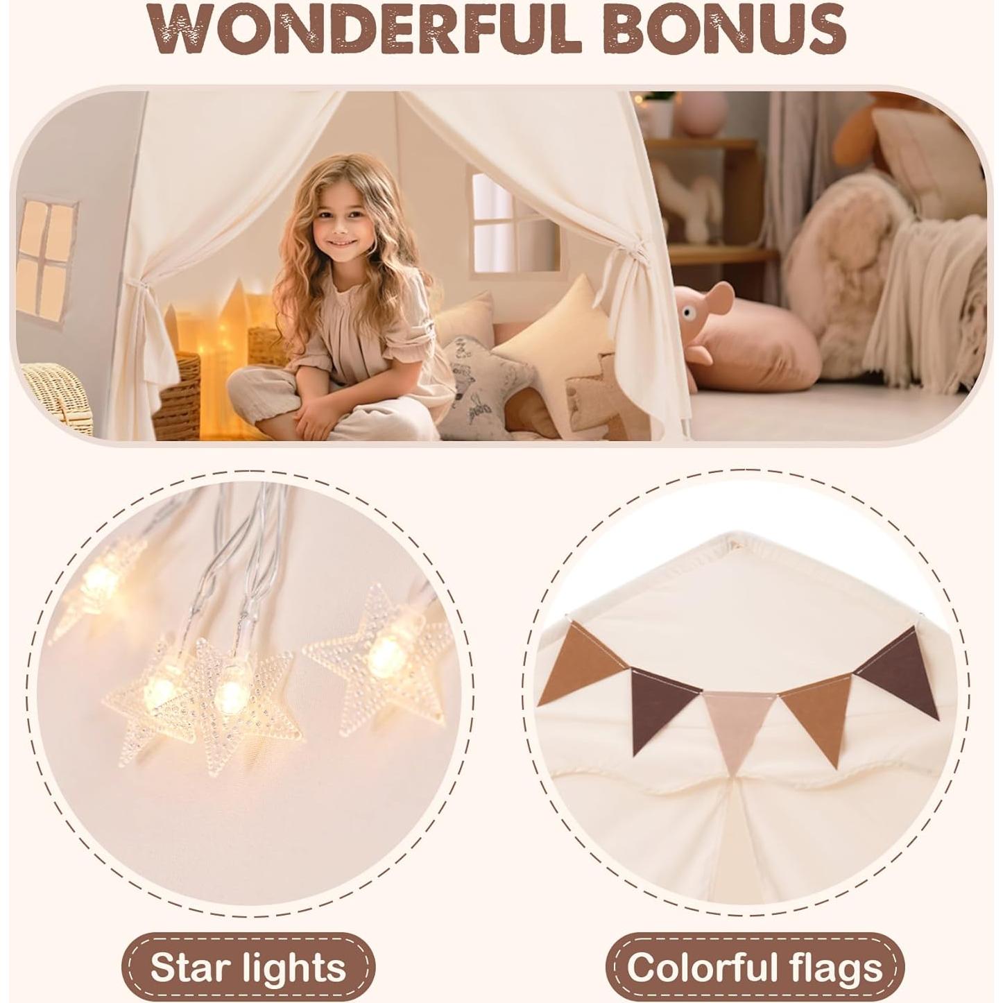 Tienda de Juego para Niños Little Dove 130x99x130 cm Crema