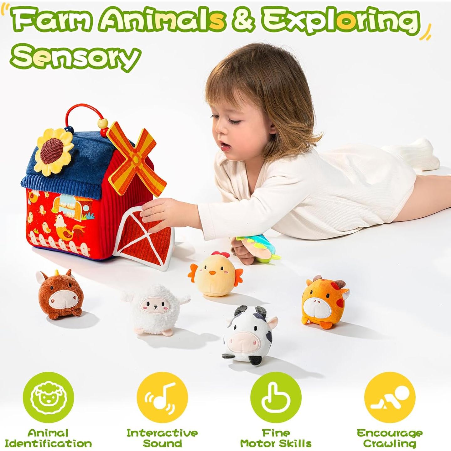 Juguete Sensorial Montessori KOTY Casa de Campo 6 Animales