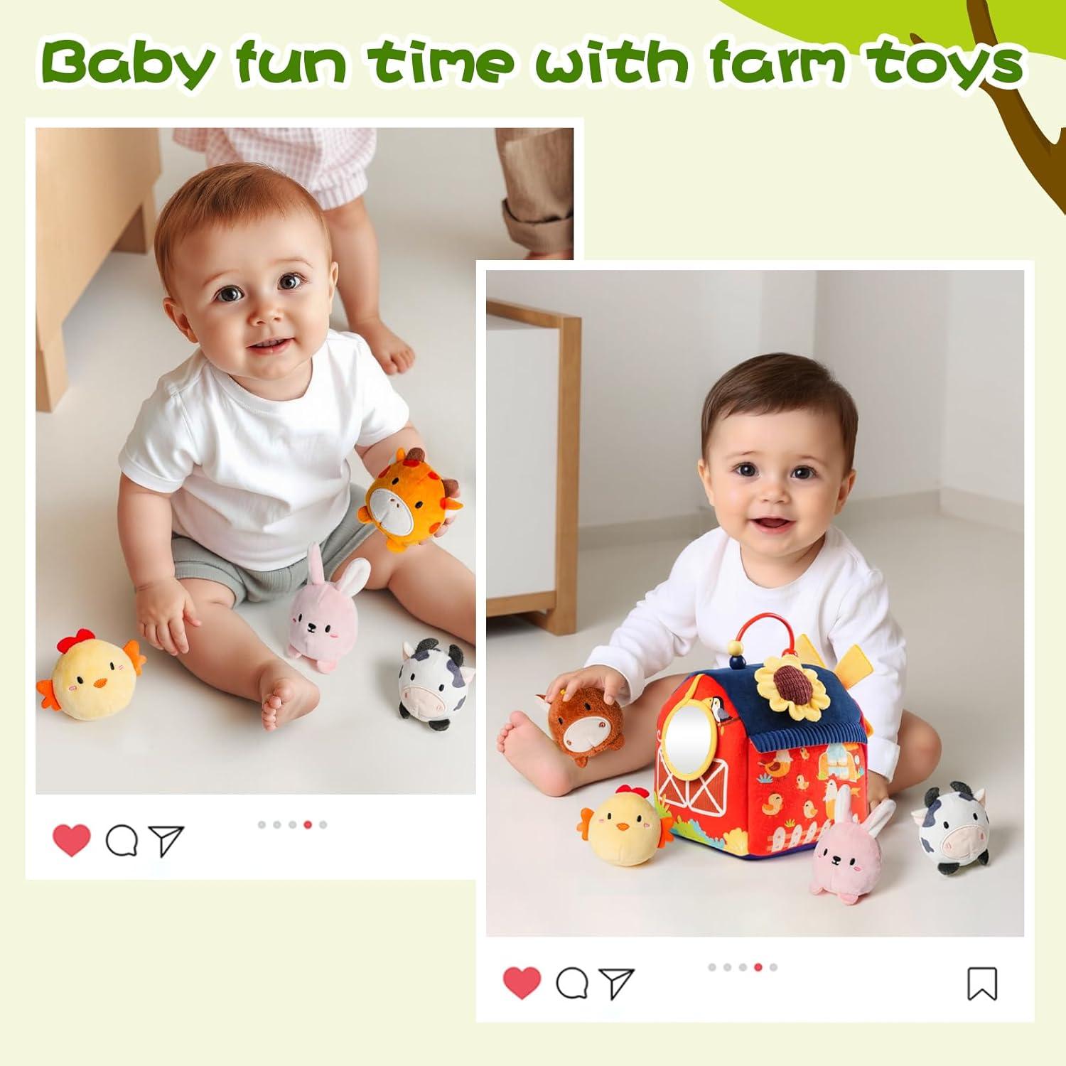 Juguete Sensorial Montessori KOTY Casa de Campo 6 Animales