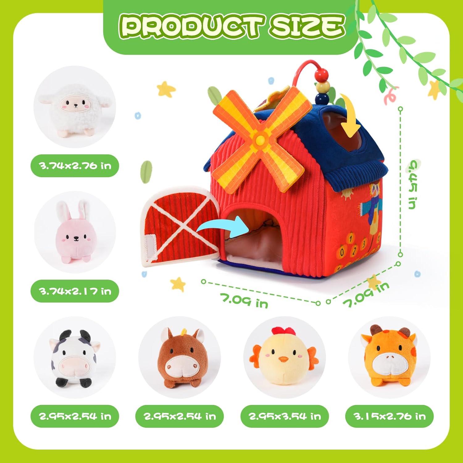 Juguete Sensorial Montessori KOTY Casa de Campo 6 Animales