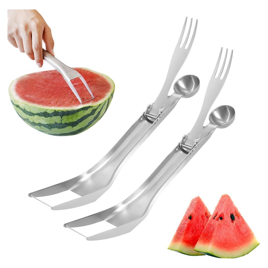 Cortador de Sandía 3 en 1 Koujut Acero Inoxidable Plateado