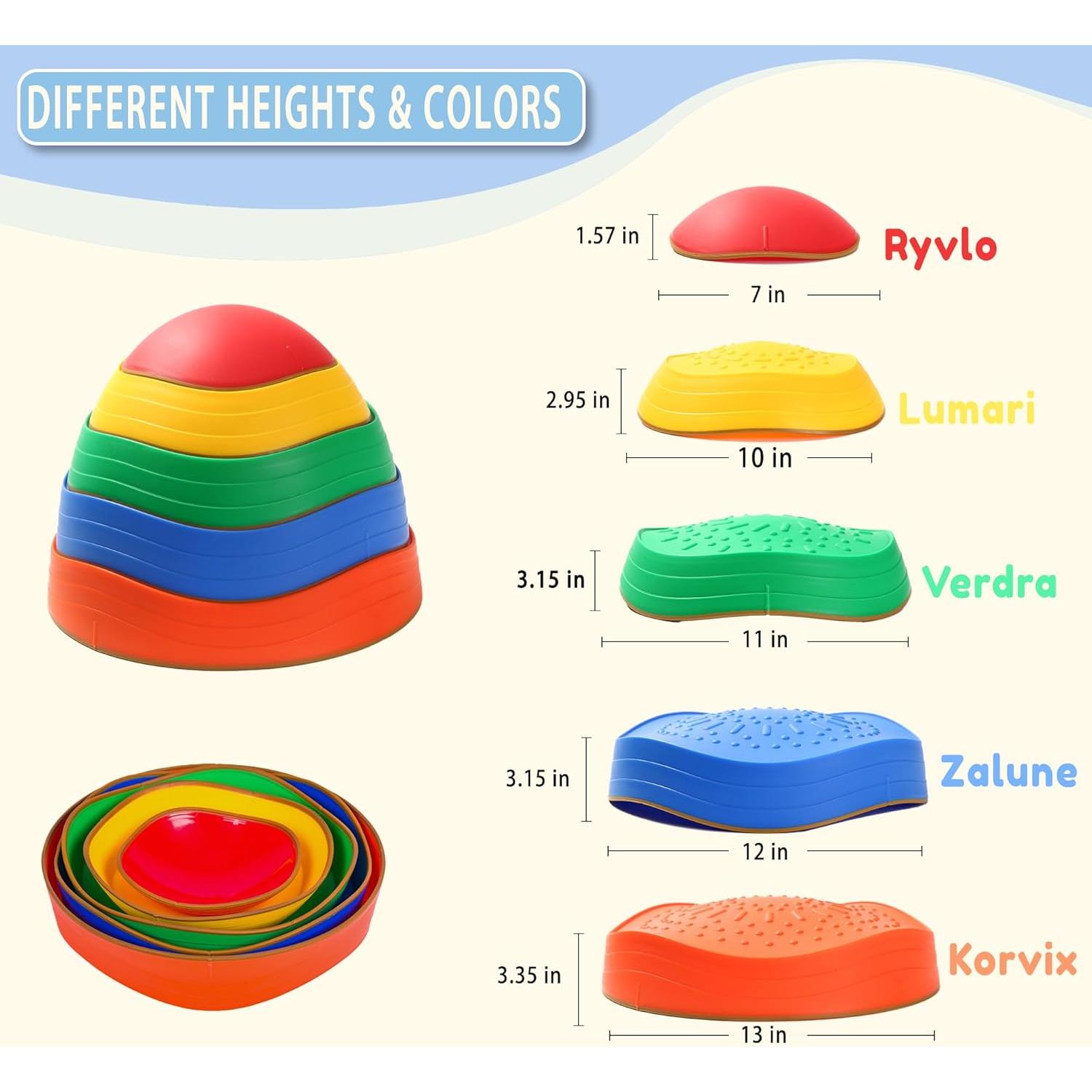 Piedras de Equilibrio Domaxarts para Niños - Set 5 Piezas