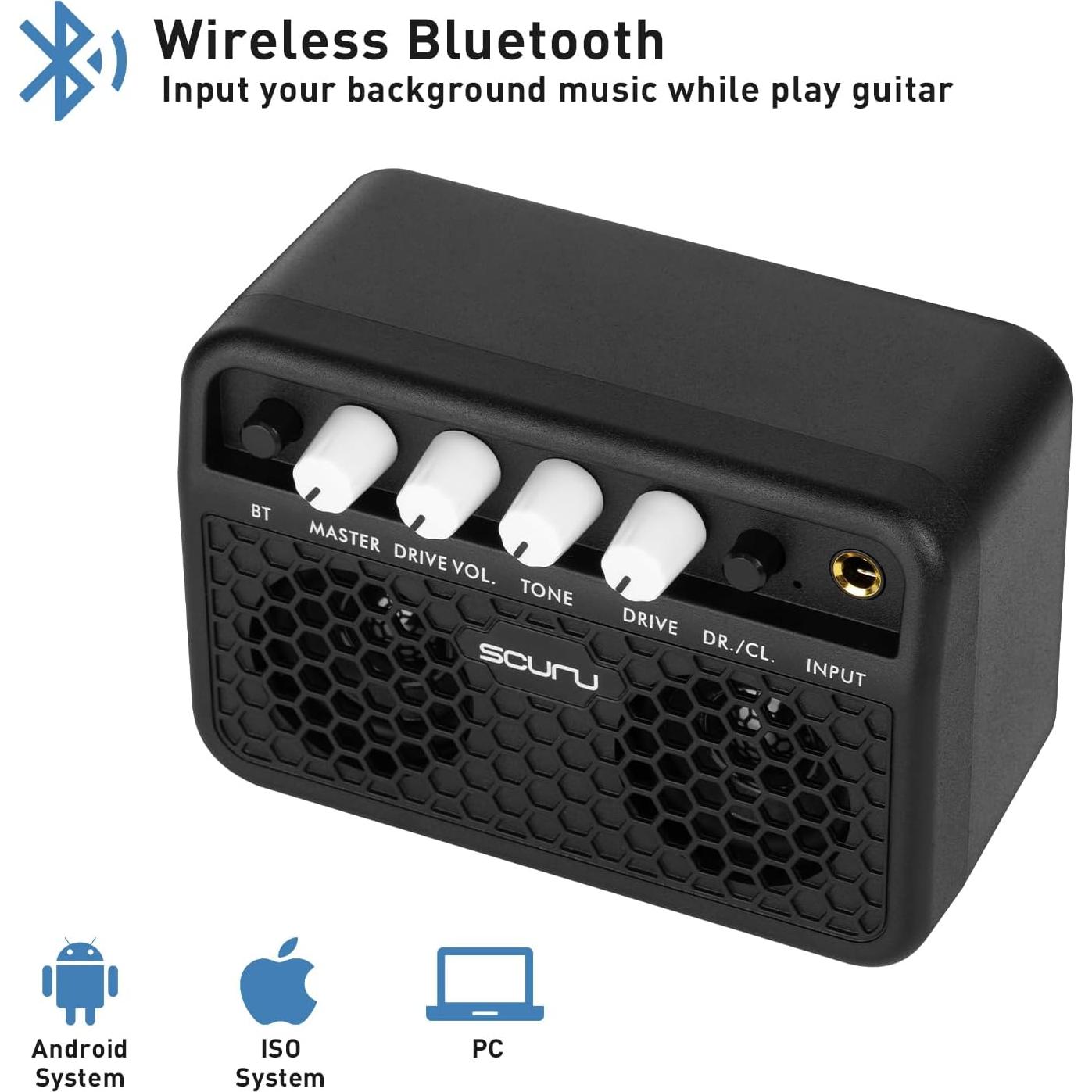 Amplificador Mini para Guitarra Caline 5W Bluetooth Recargable