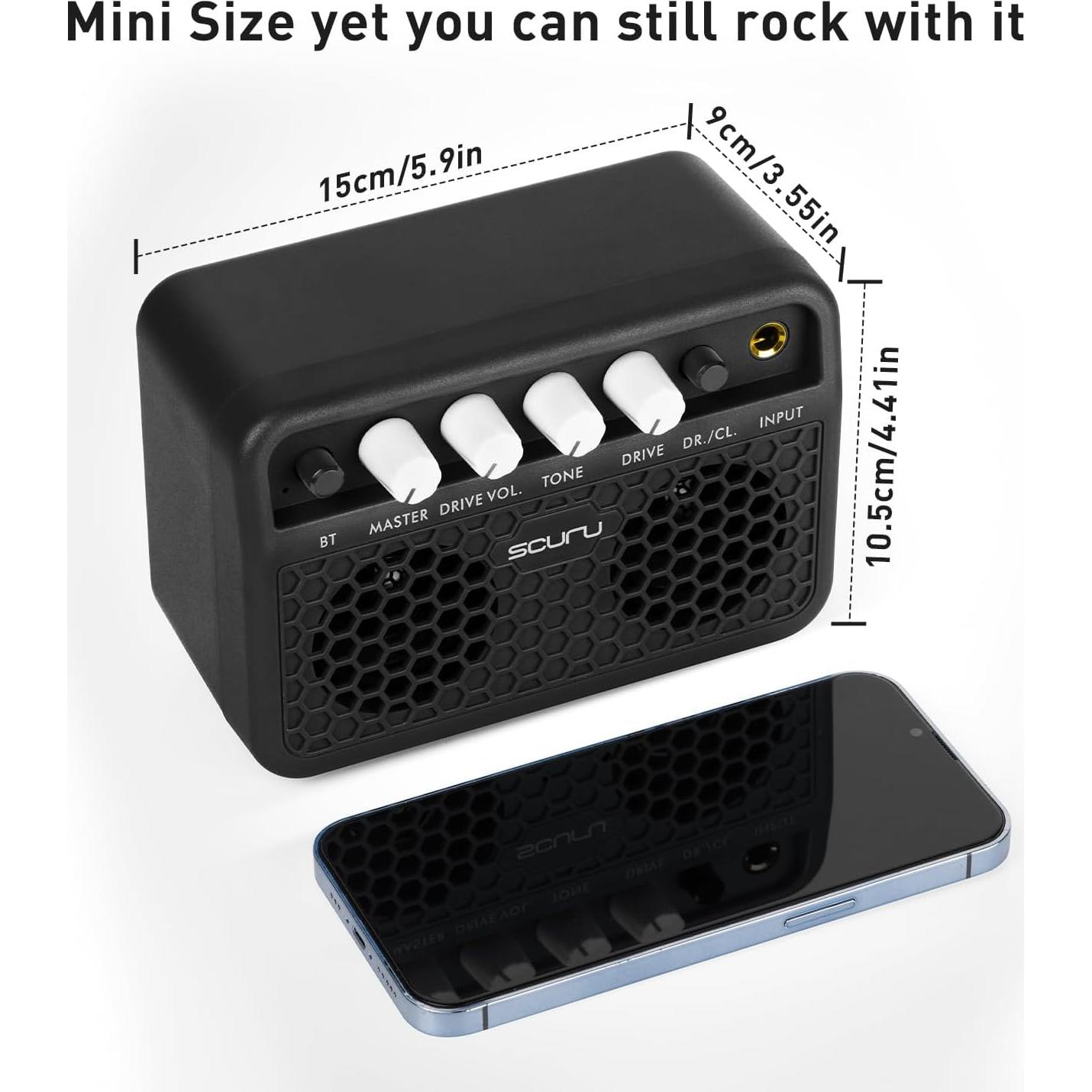 Amplificador Mini para Guitarra Caline 5W Bluetooth Recargable