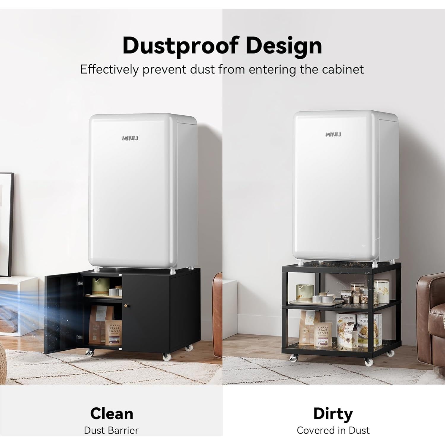 Soporte para Mini Nevera INMOZATA con Estantes Ajustables 60x60 cm