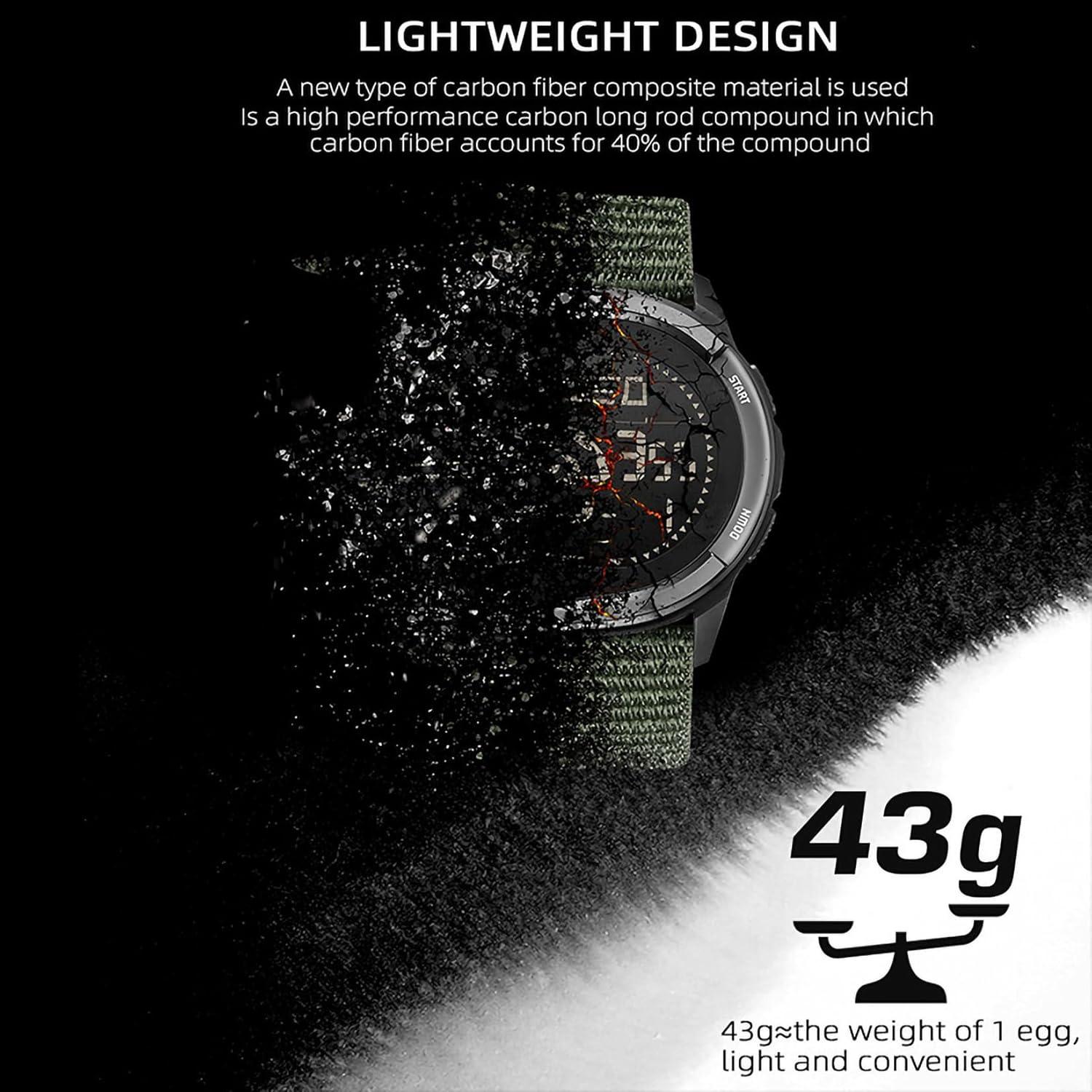Reloj Táctico DIDITIME para Hombres - Digital, Impermeable 50M