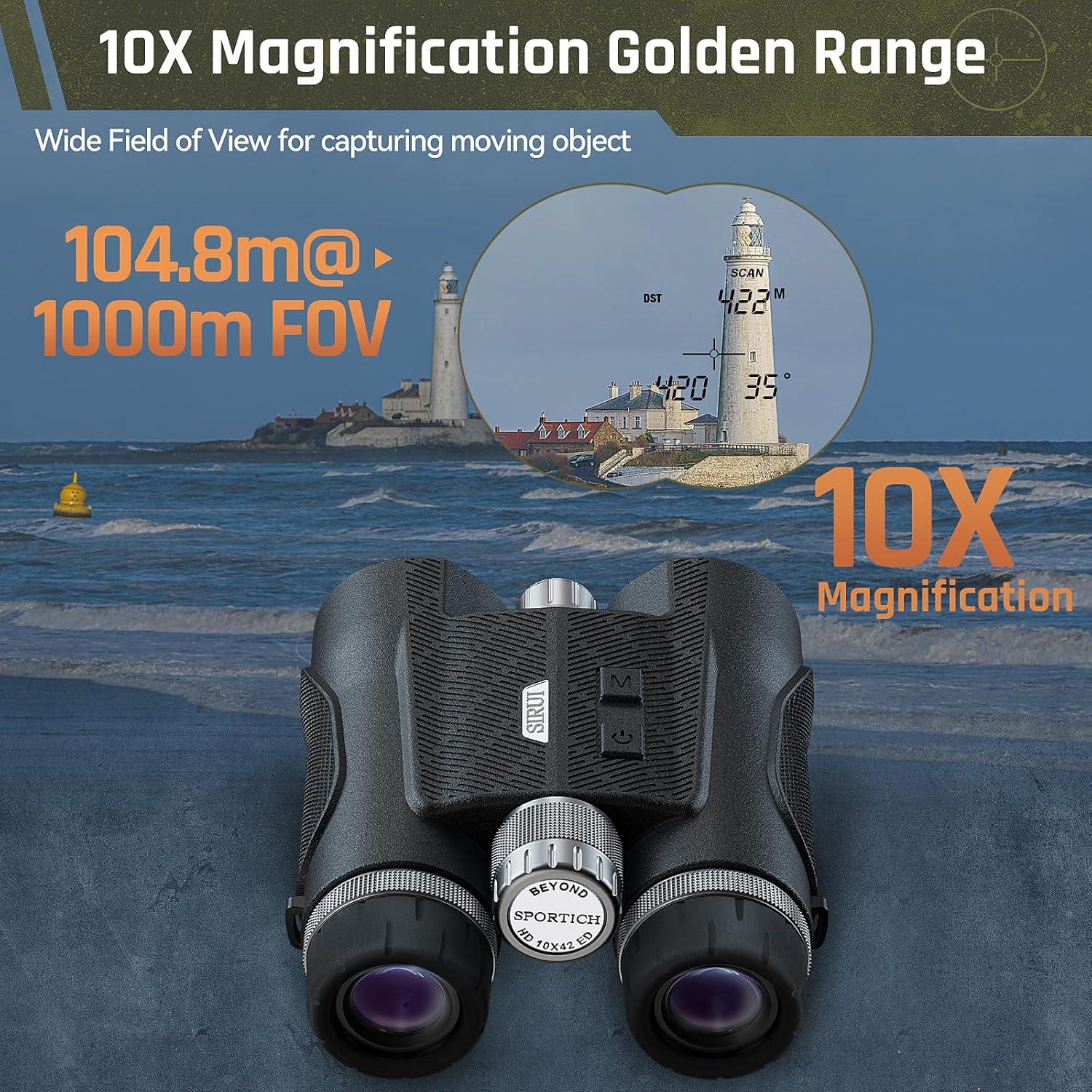 Binoculares SPORTICH B1042B-MD 10x42ED con Medidor Láser