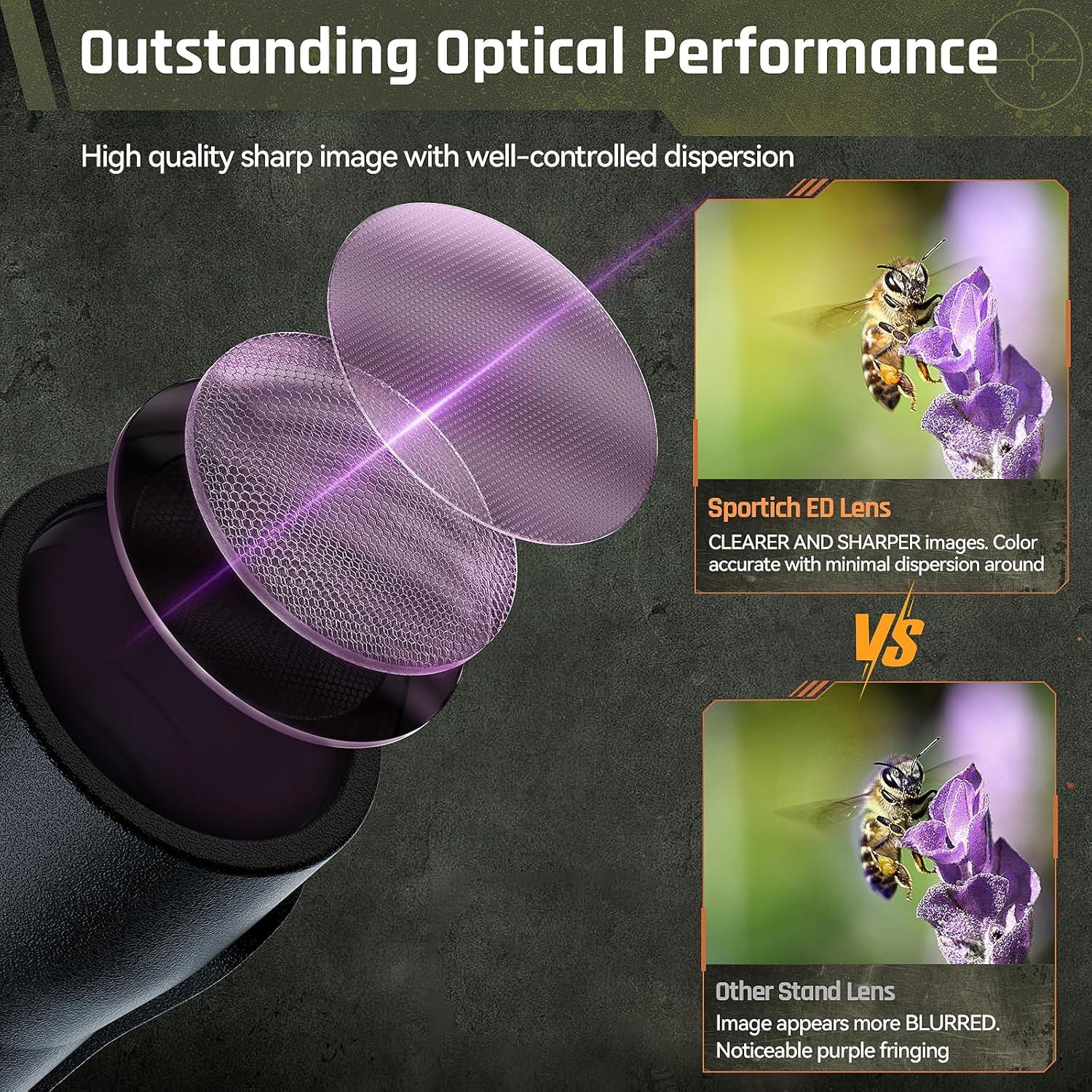 Binoculares SPORTICH B1042B-MD 10x42ED con Medidor Láser