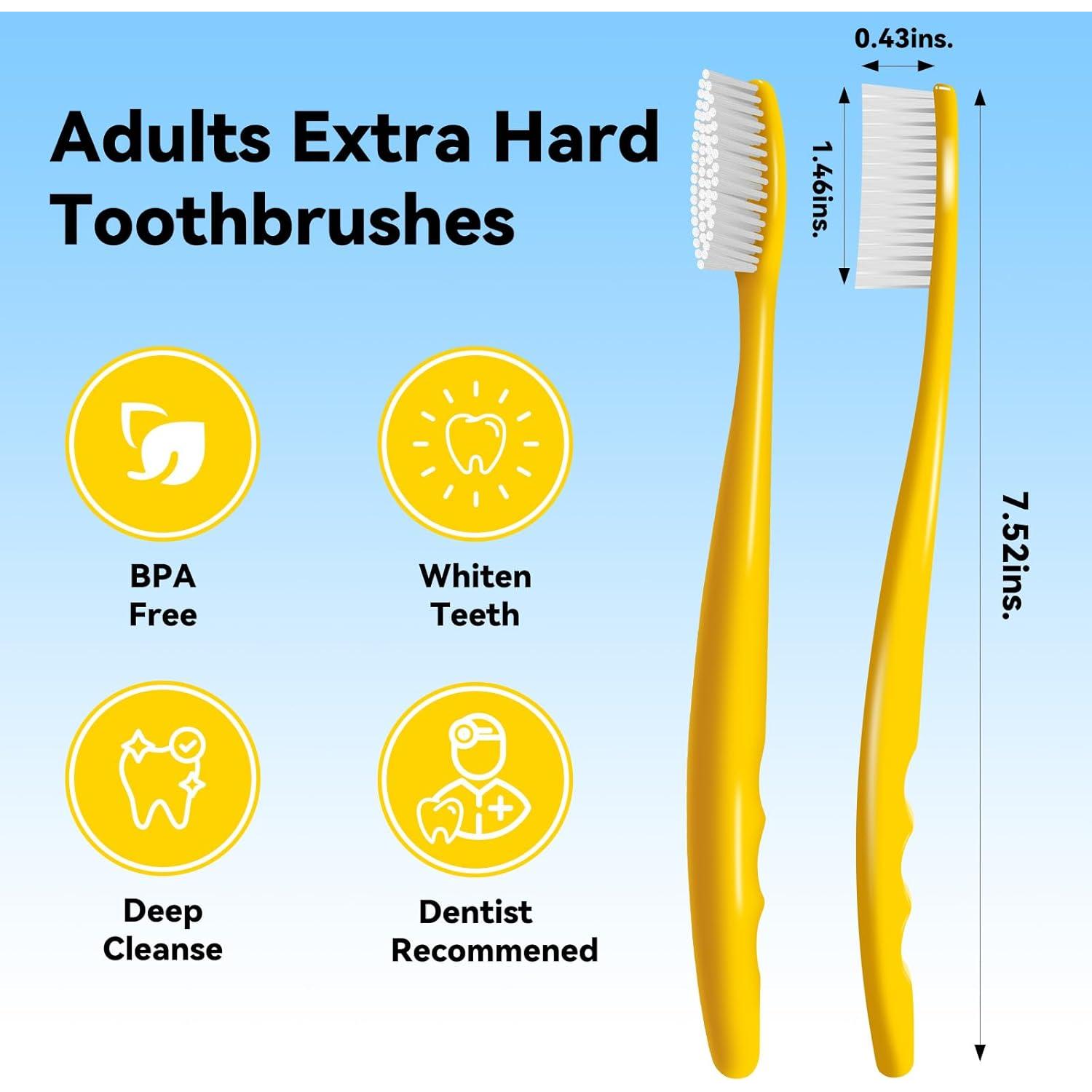 Cepillo de Dientes Duro DEXING Cabeza Grande 4 Unidades