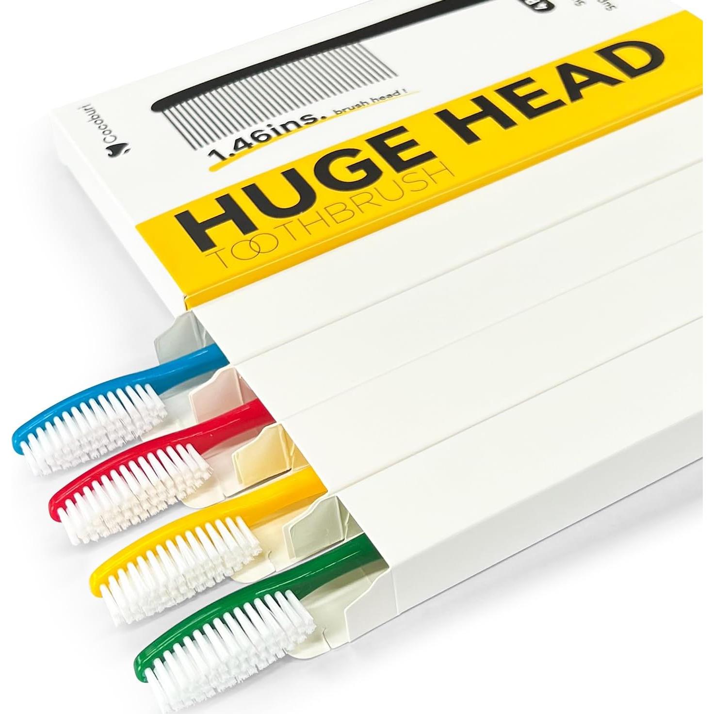 Cepillo de Dientes Duro DEXING Cabeza Grande 4 Unidades