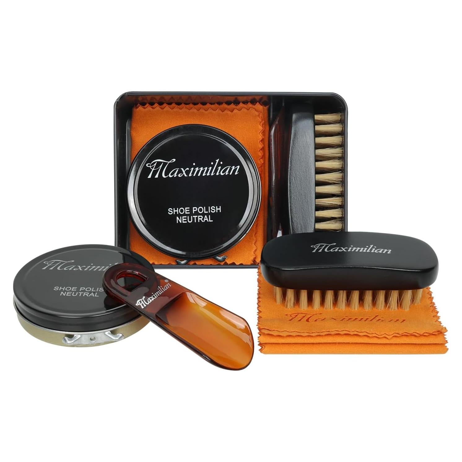 Kit de Cuidado de Zapatos Profesional Maximilian - Cera y Cepillo