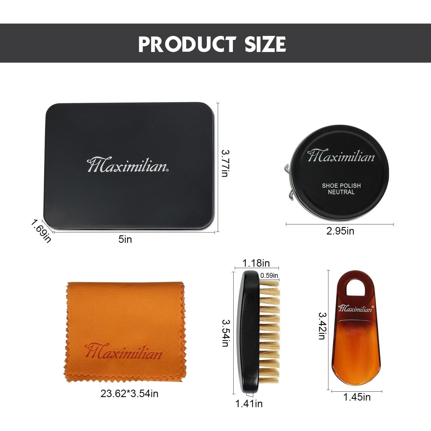 Kit de Cuidado de Zapatos Profesional Maximilian - Cera y Cepillo