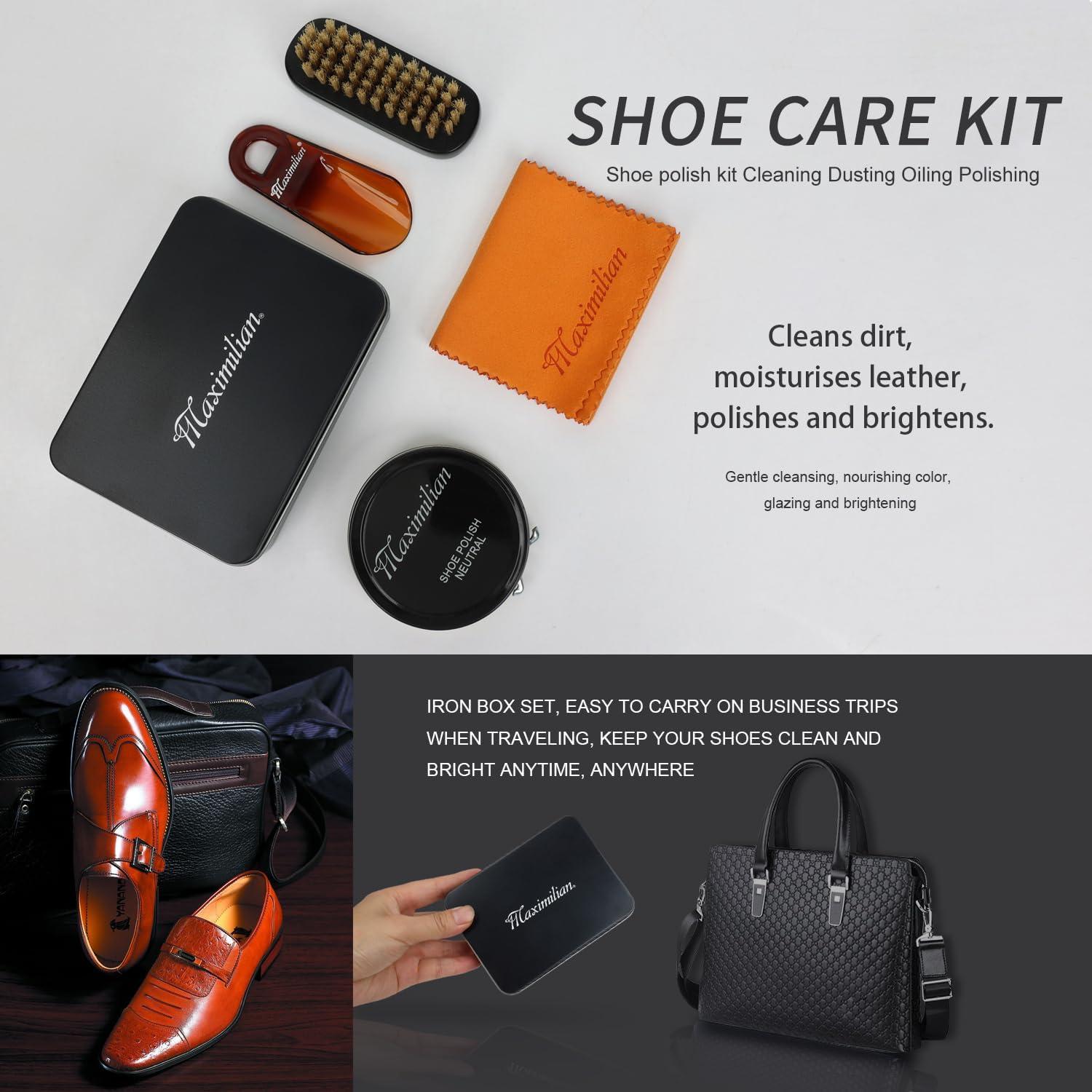 Kit de Cuidado de Zapatos Profesional Maximilian - Cera y Cepillo