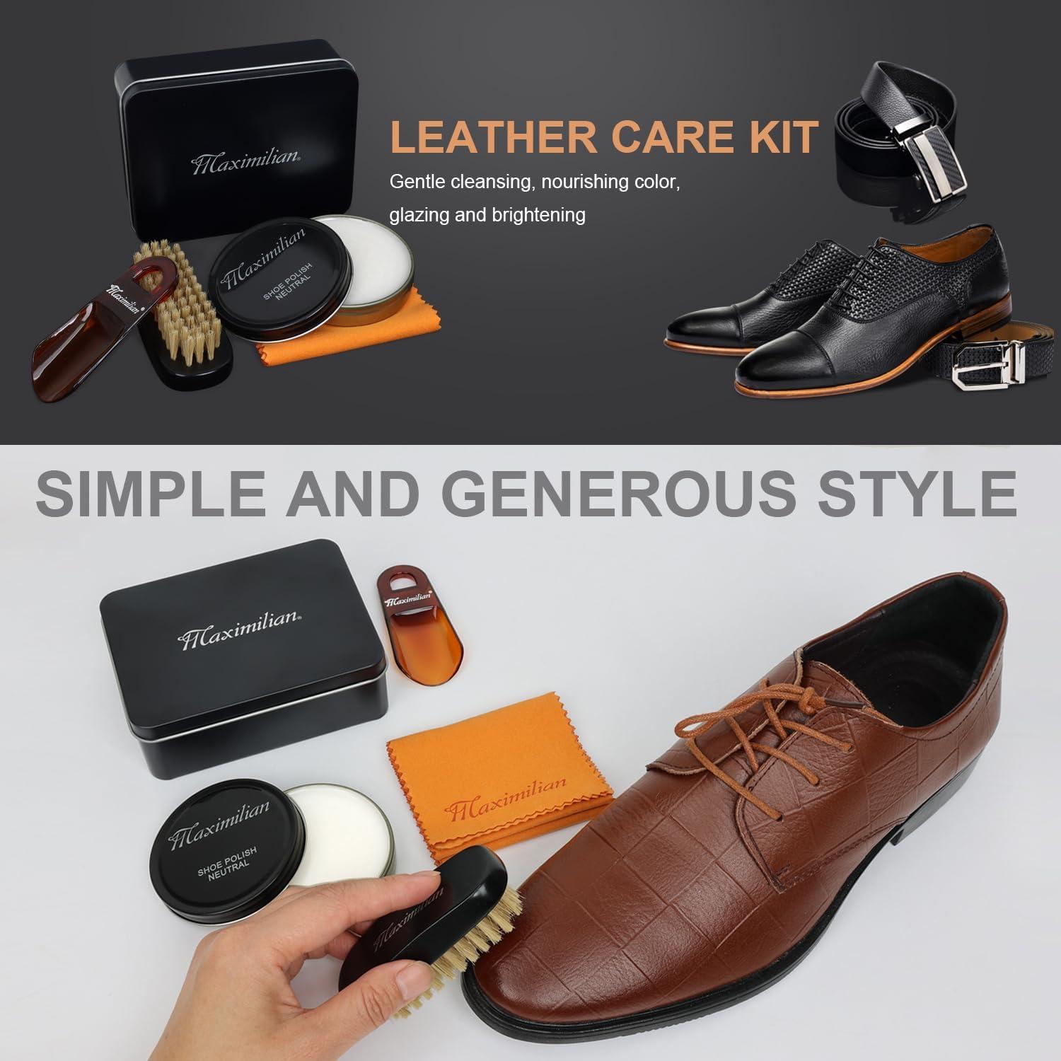 Kit de Cuidado de Zapatos Profesional Maximilian - Cera y Cepillo