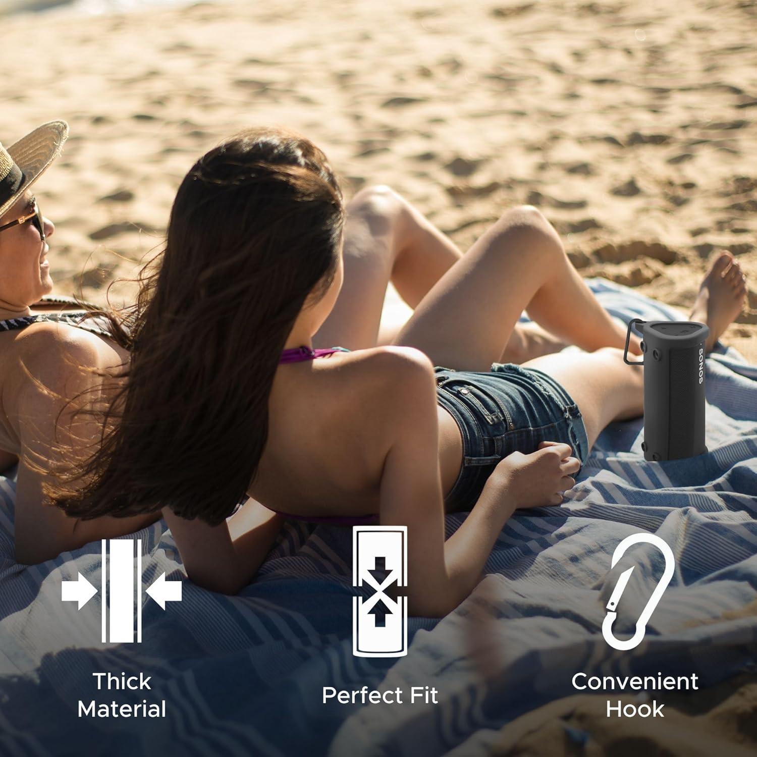 Funda Protectora de Silicona Soundbass para Sonos Roam 2 Negra