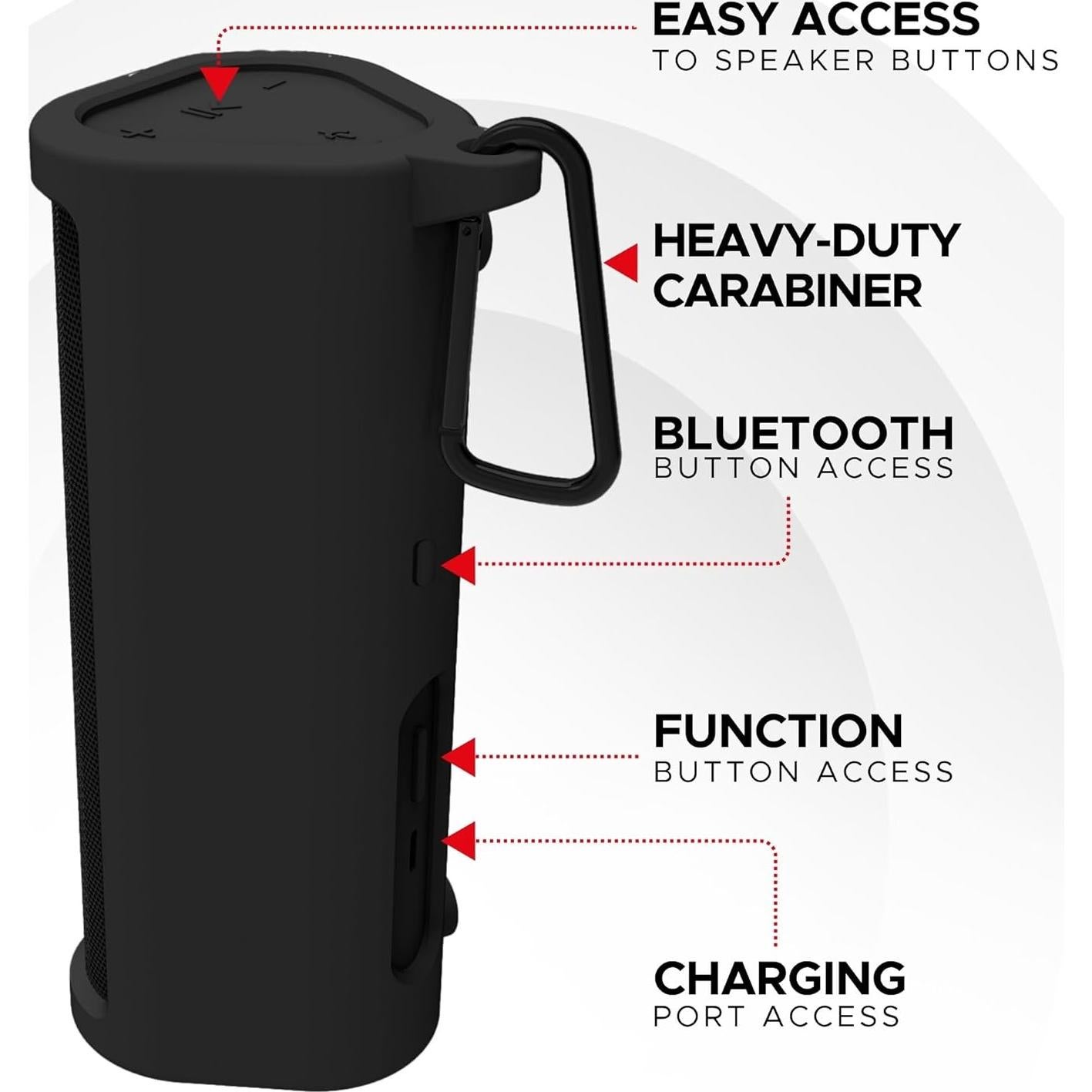 Funda Protectora de Silicona Soundbass para Sonos Roam 2 Negra