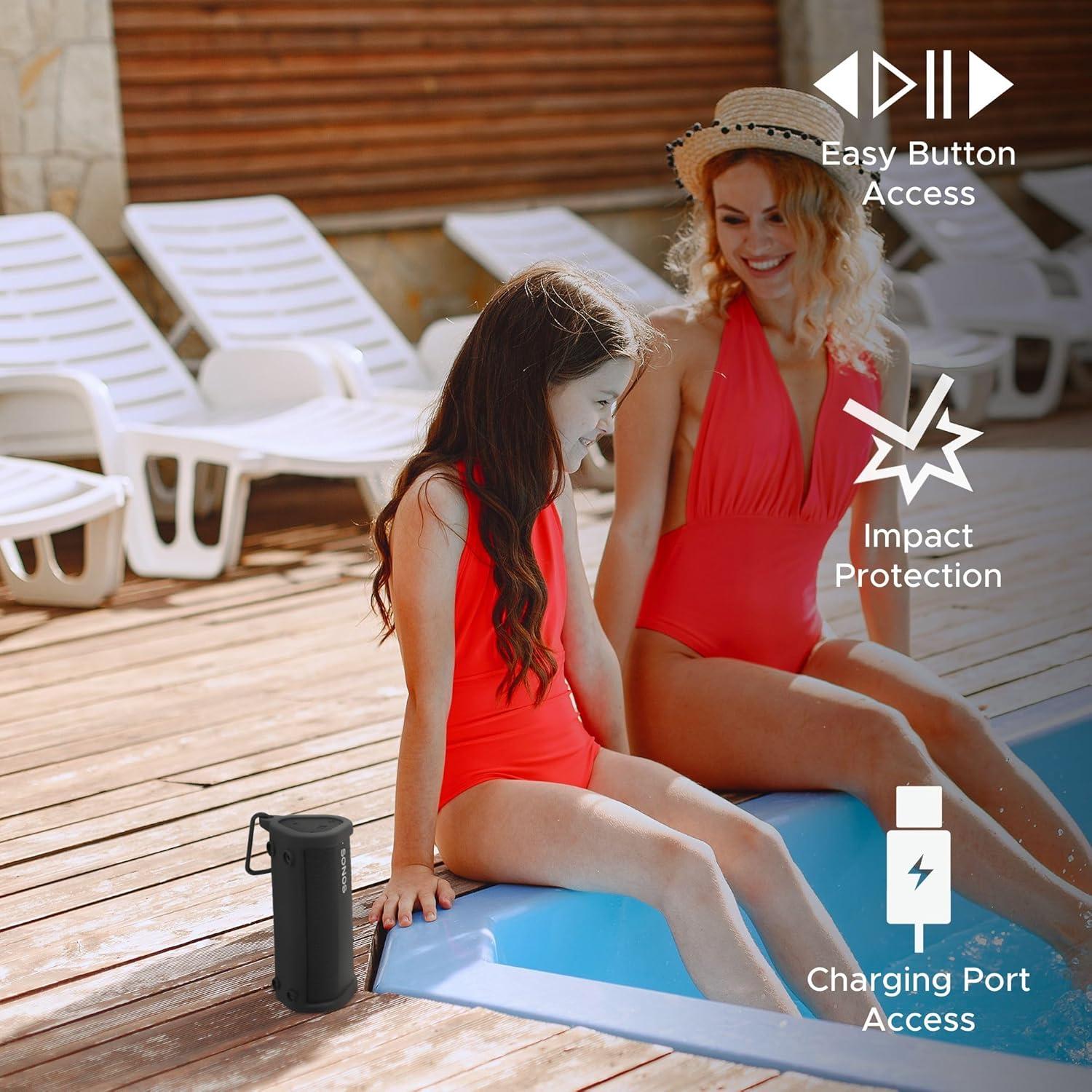 Funda Protectora de Silicona Soundbass para Sonos Roam 2 Negra