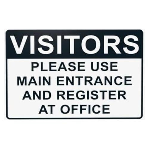 Señal de Registro de Visitantes Metal 30x20 cm Decoración