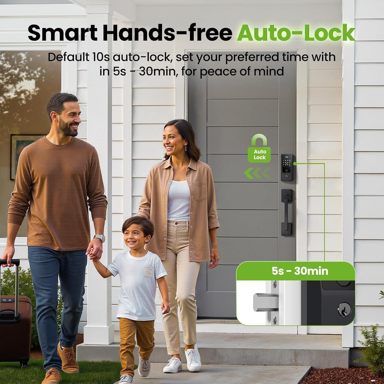 Cerradura Inteligente GHome para Puerta Principal WiFi 6 en 1