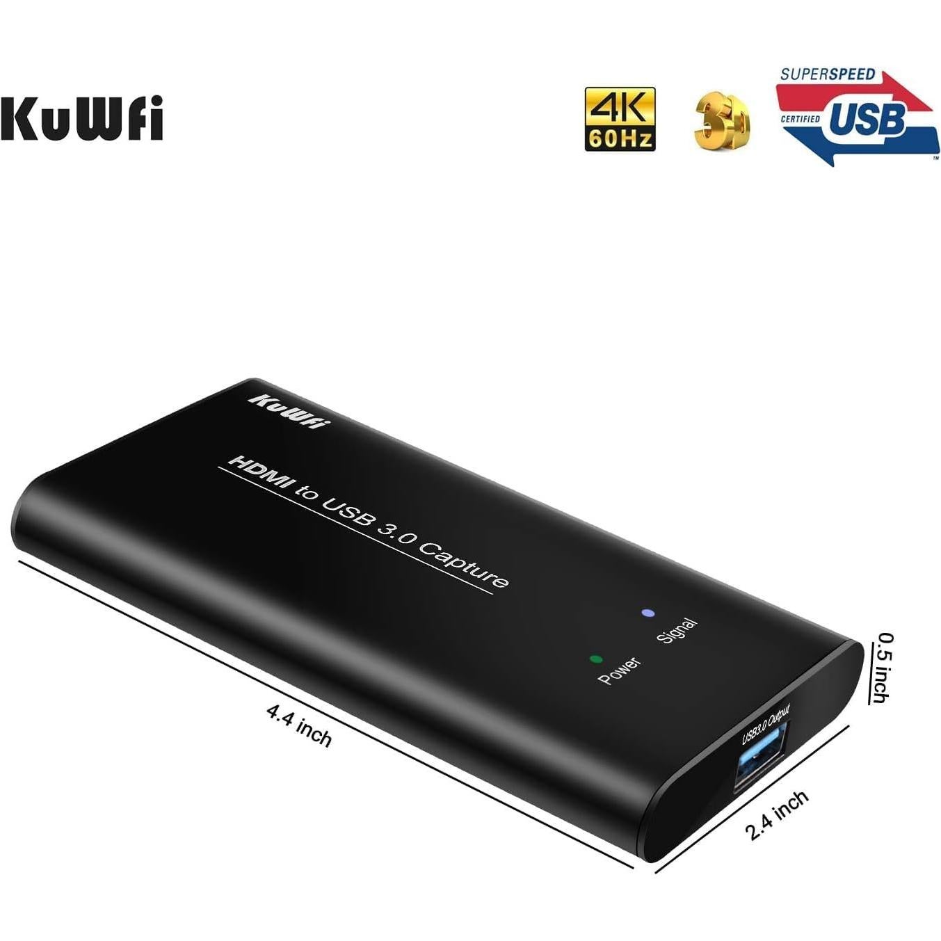 Tarjeta de Captura HDMI a USB3.0 KuWFi 1080P para Juegos