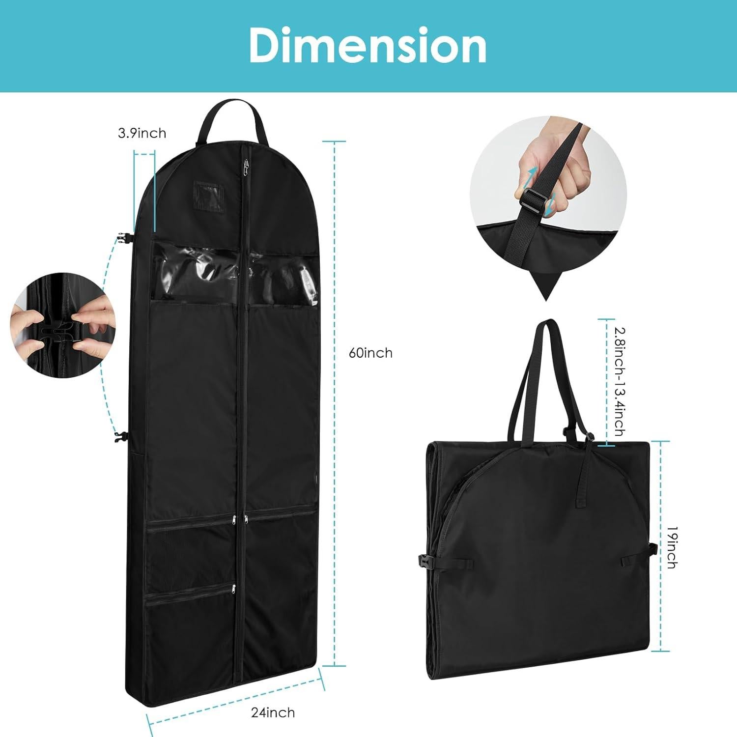 Bolsa de Ropa para Viaje EASYSO 152 cm Resistente con Ventanas