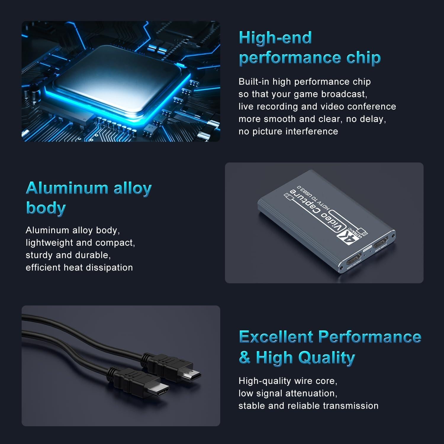 Tarjeta de Captura HDMI 4K Boboyes VAC-007 1080P 60FPS