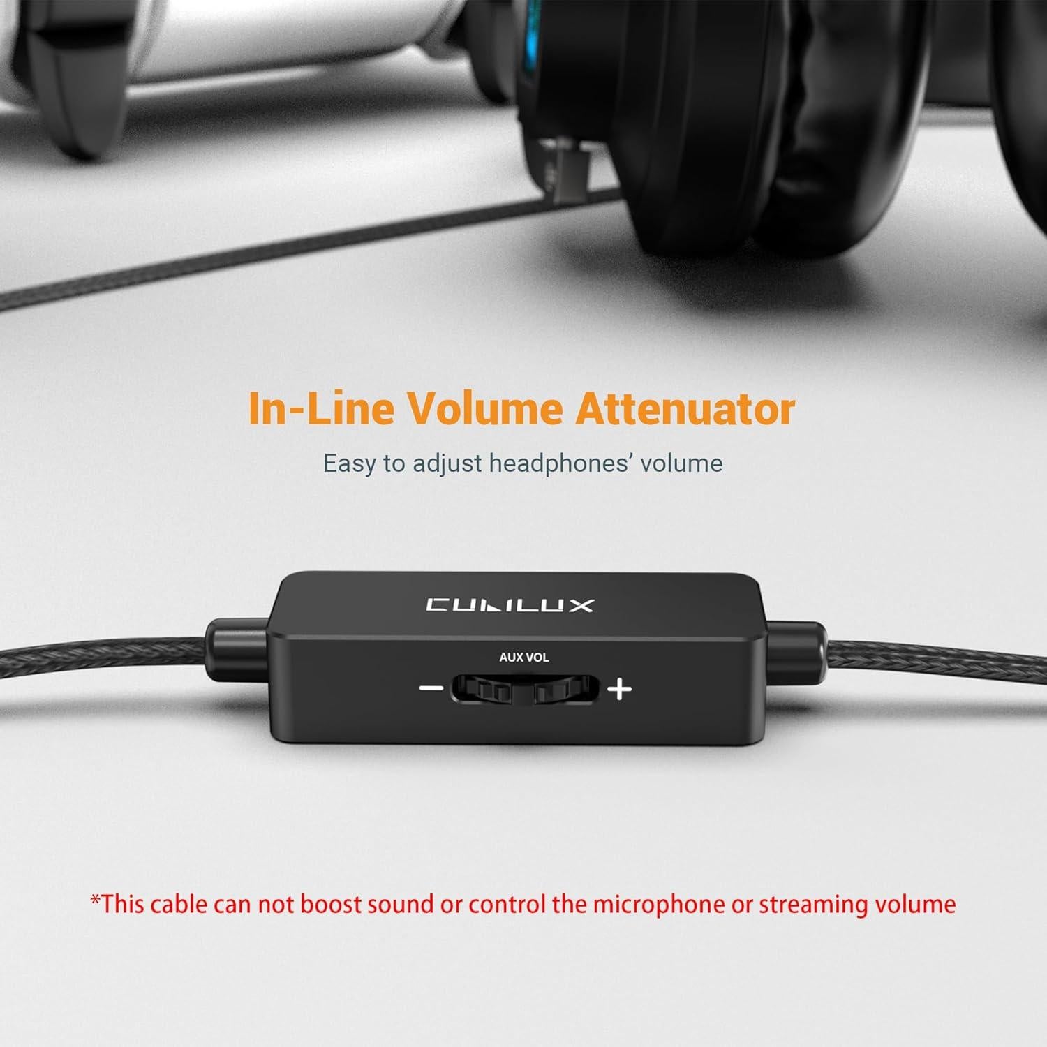 Cable Cubilux Chat Link Pro con Control de Volumen 3.5mm